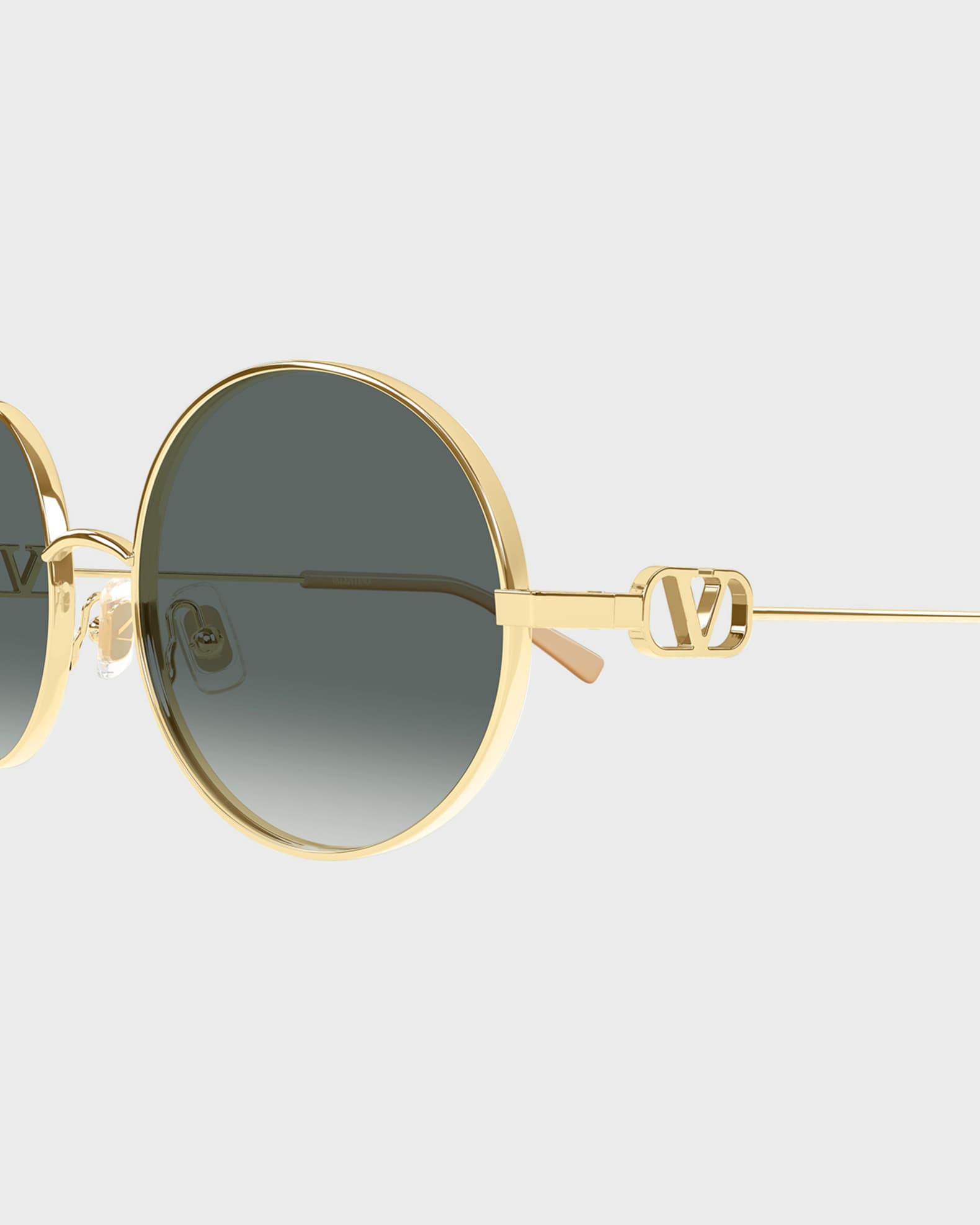 Valentino Garavani VLogo Signature 56mm Metal Round Sunglasses