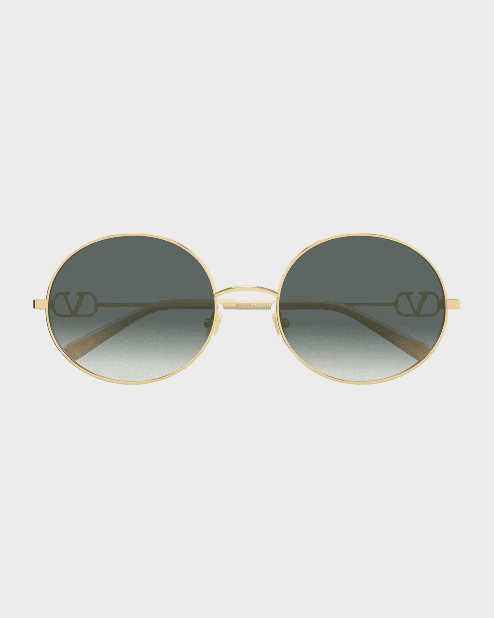 d*⠀様 27.67 FAVORITE 15th ANNIVERSARY Voc Valentino Garavani VLogo Signature 56mm Metal Round Sunglasses