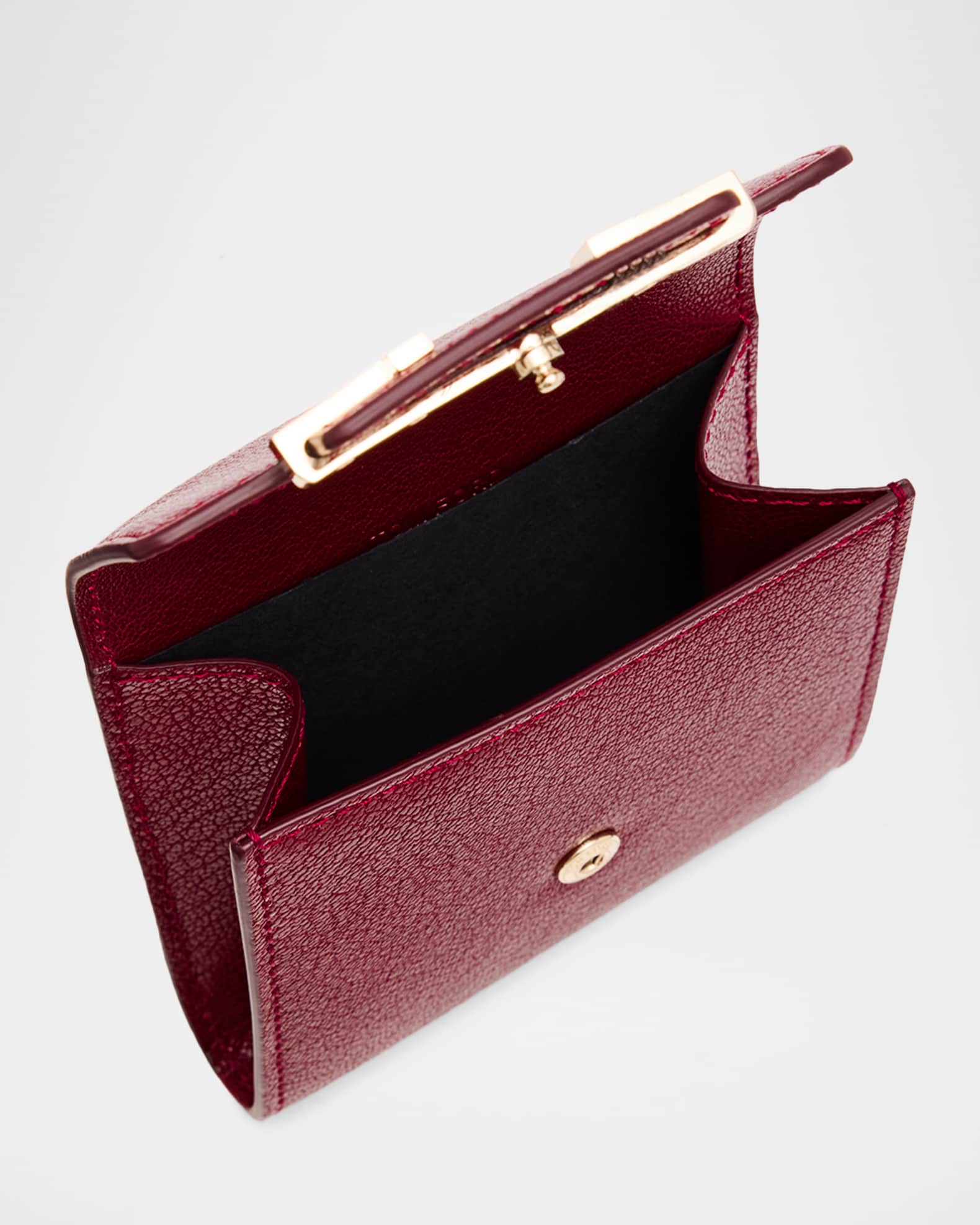 TOM FORD Aube Grain Leather Compact Wallet | Neiman Marcus