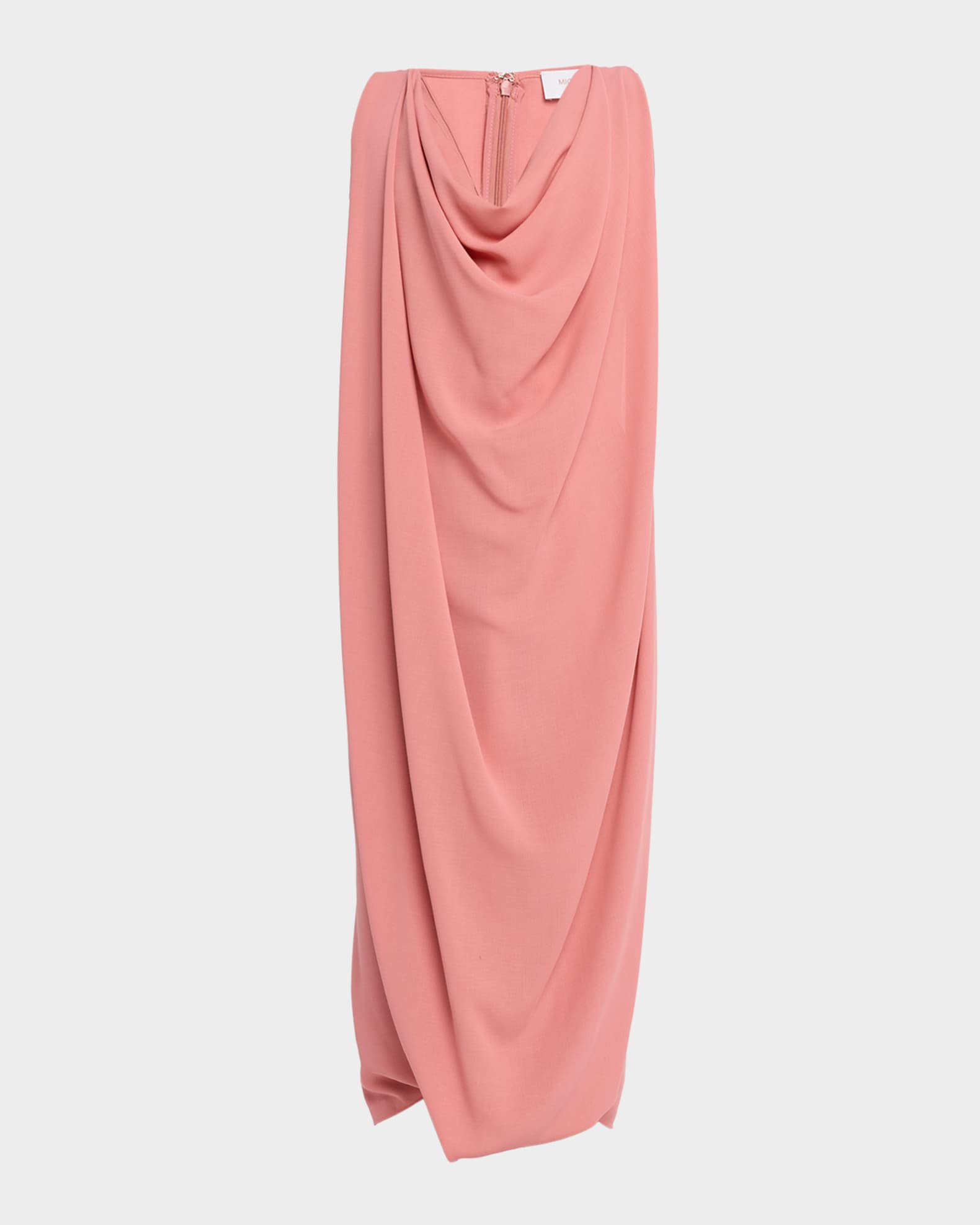 Michael Kors Collection Women's Draped Cowlneck Wool Crepe Dress - Guava - Size XL