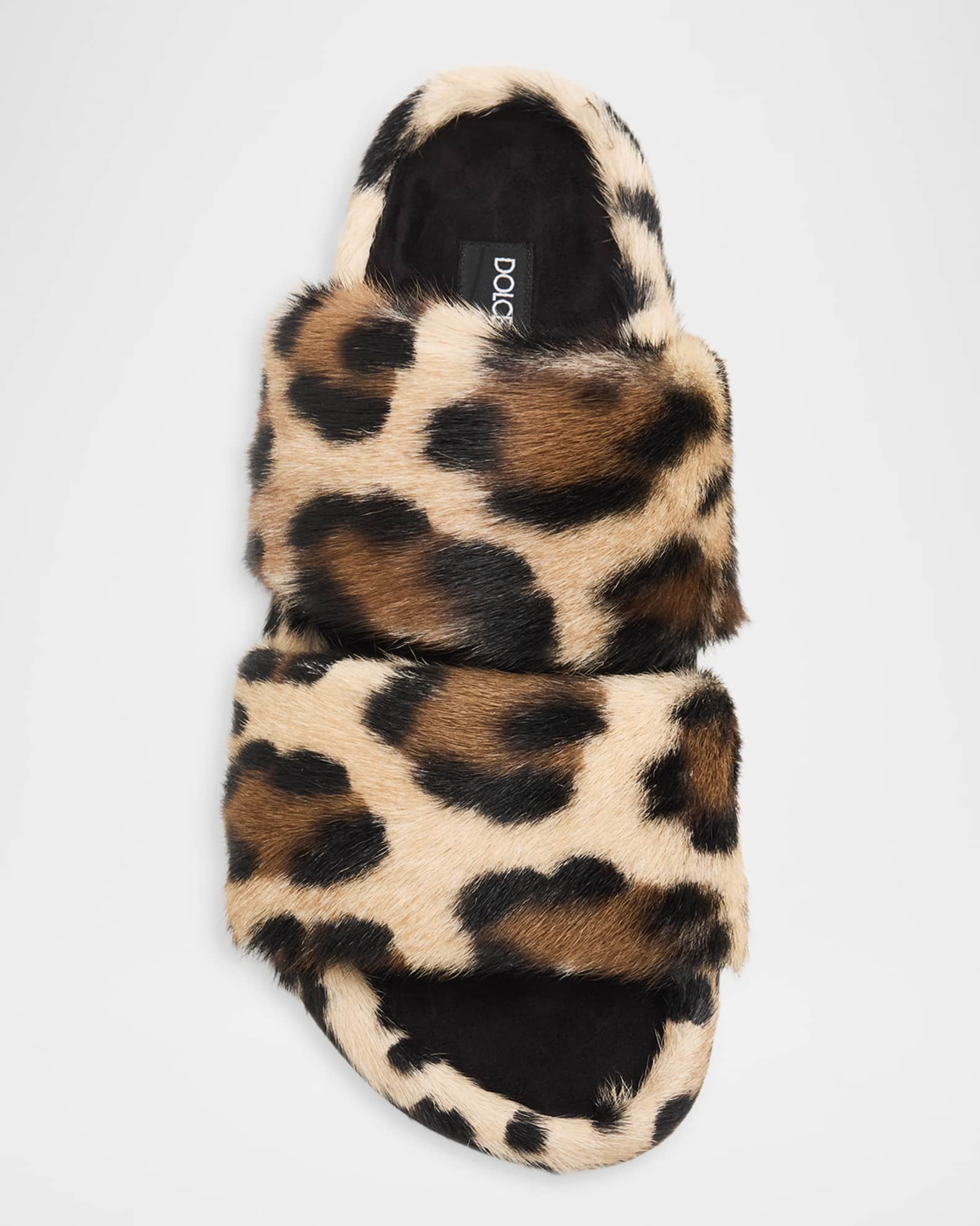 Men's Leo Leopard-Print Goat Hide Slides | Neiman Marcus