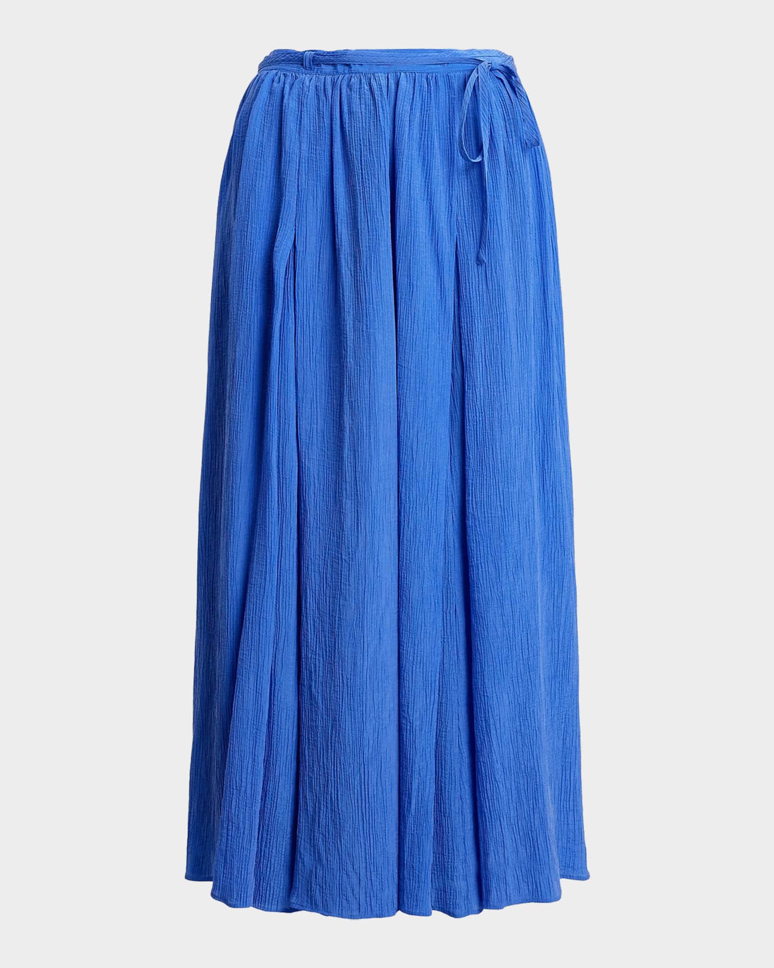 Polo Ralph Lauren Crinkled A-Line Wrap Skirt | Neiman Marcus