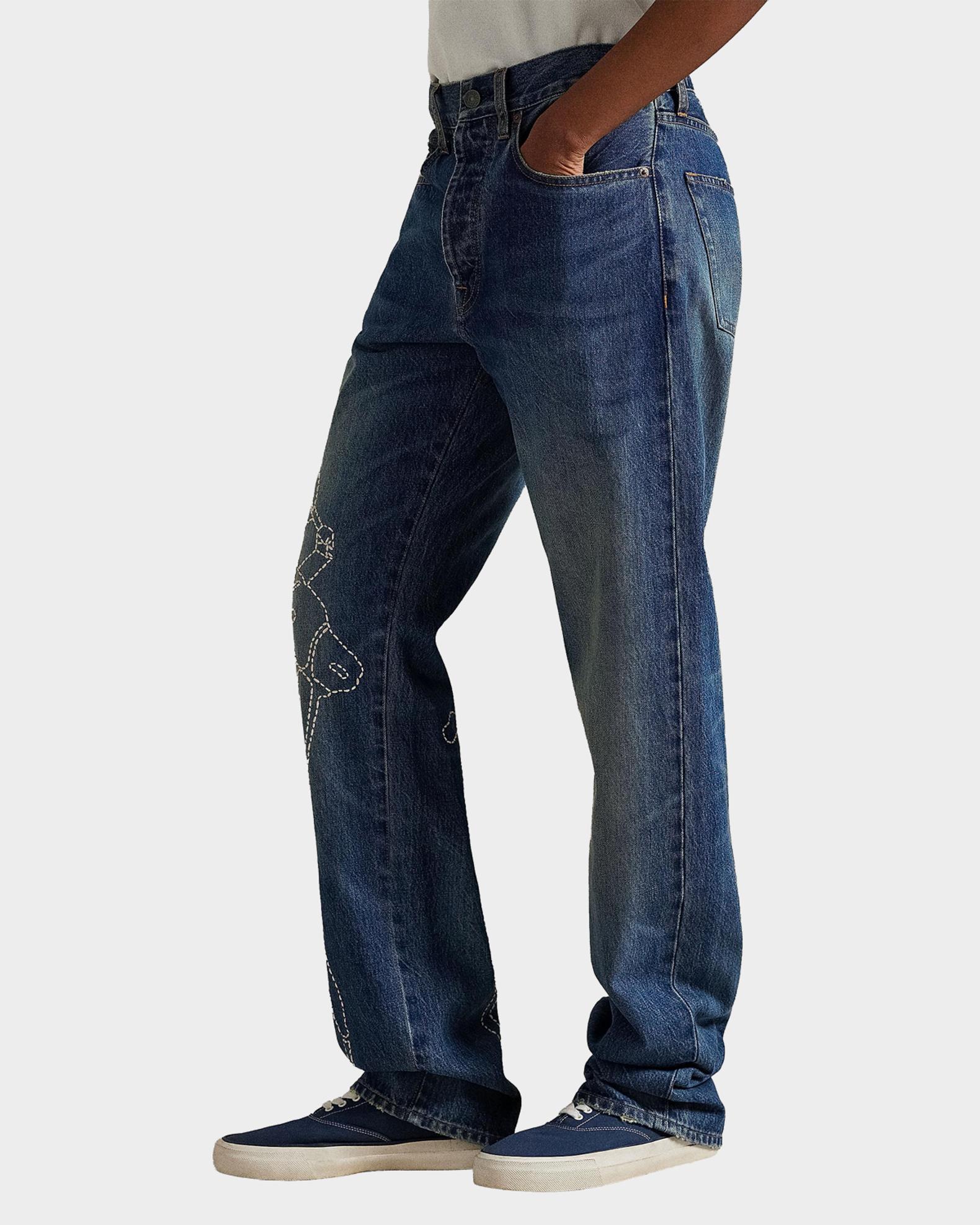 Polo Ralph Lauren Embroidered Relaxed Straight Jeans | Neiman Marcus
