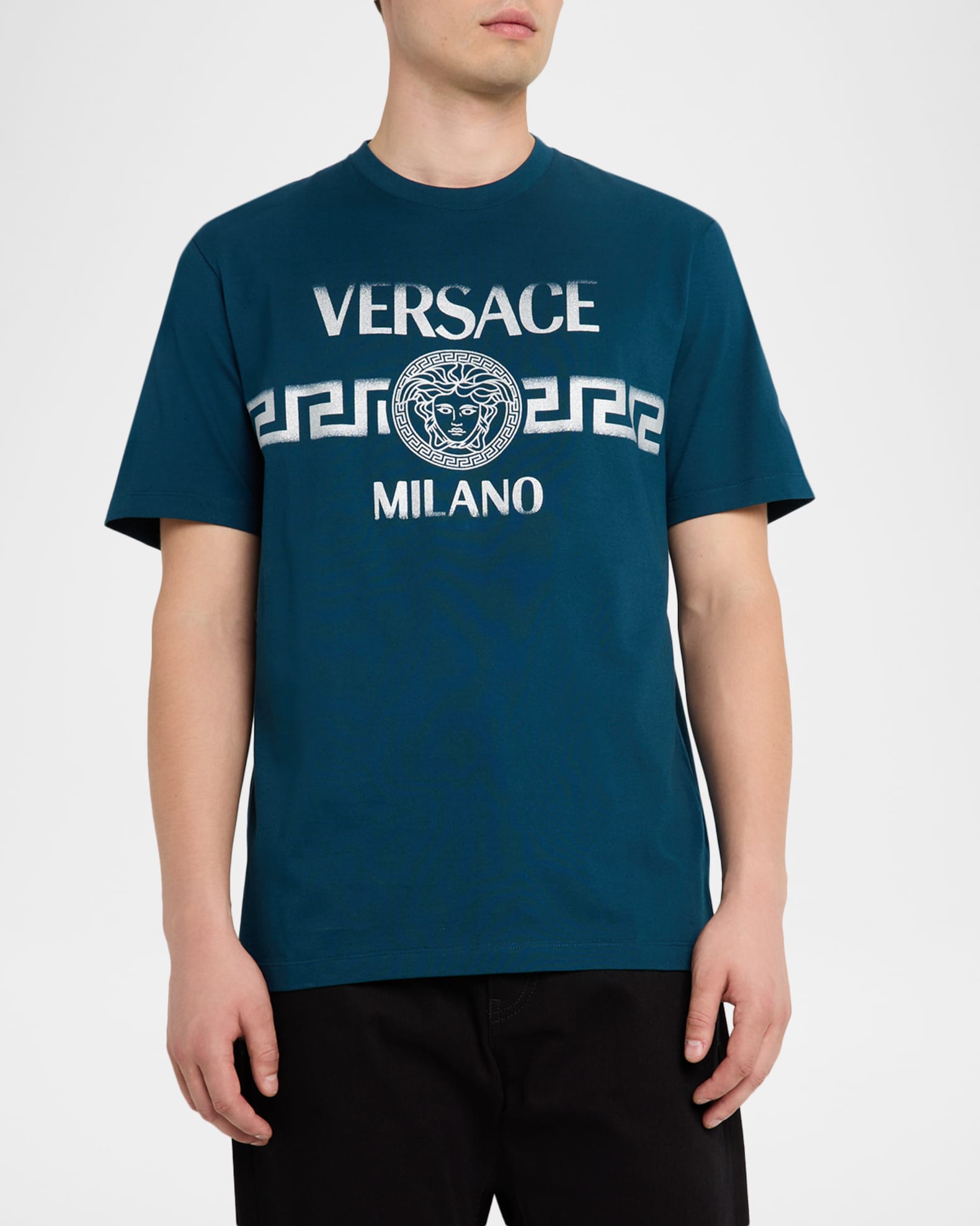 Versace Men's Versace Milano Medusa Cotton T-Shirt | Neiman Marcus