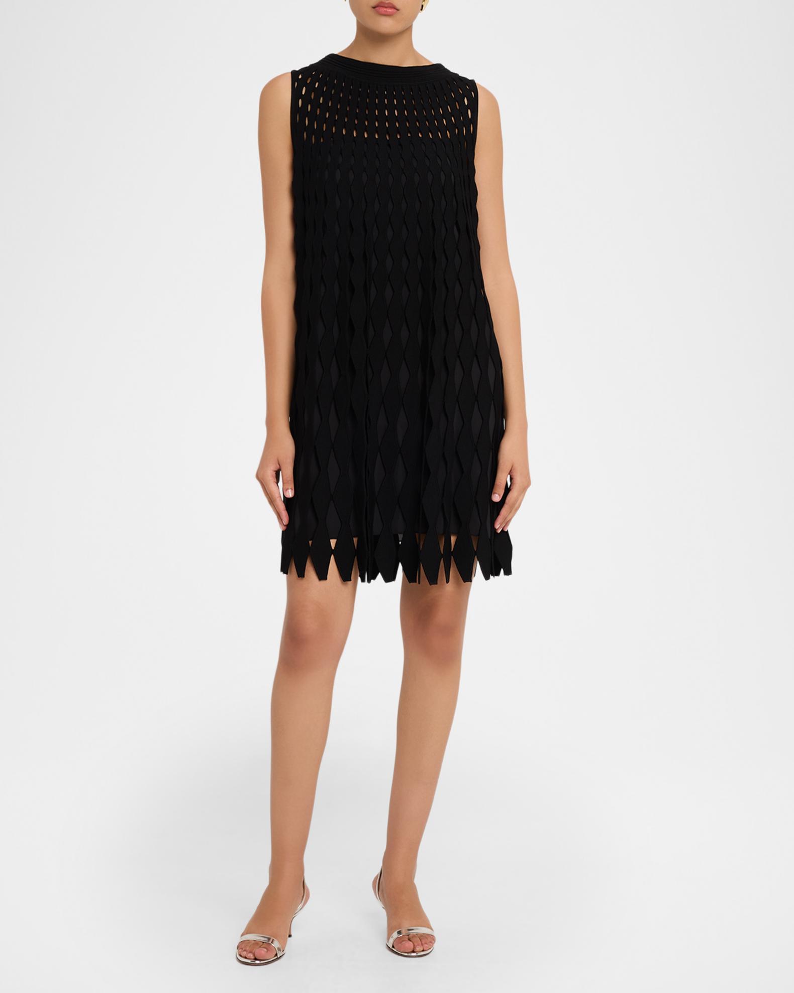 laser cut mini dress Shoshanna Virgo Laser-Cut Mini Coverup Dress