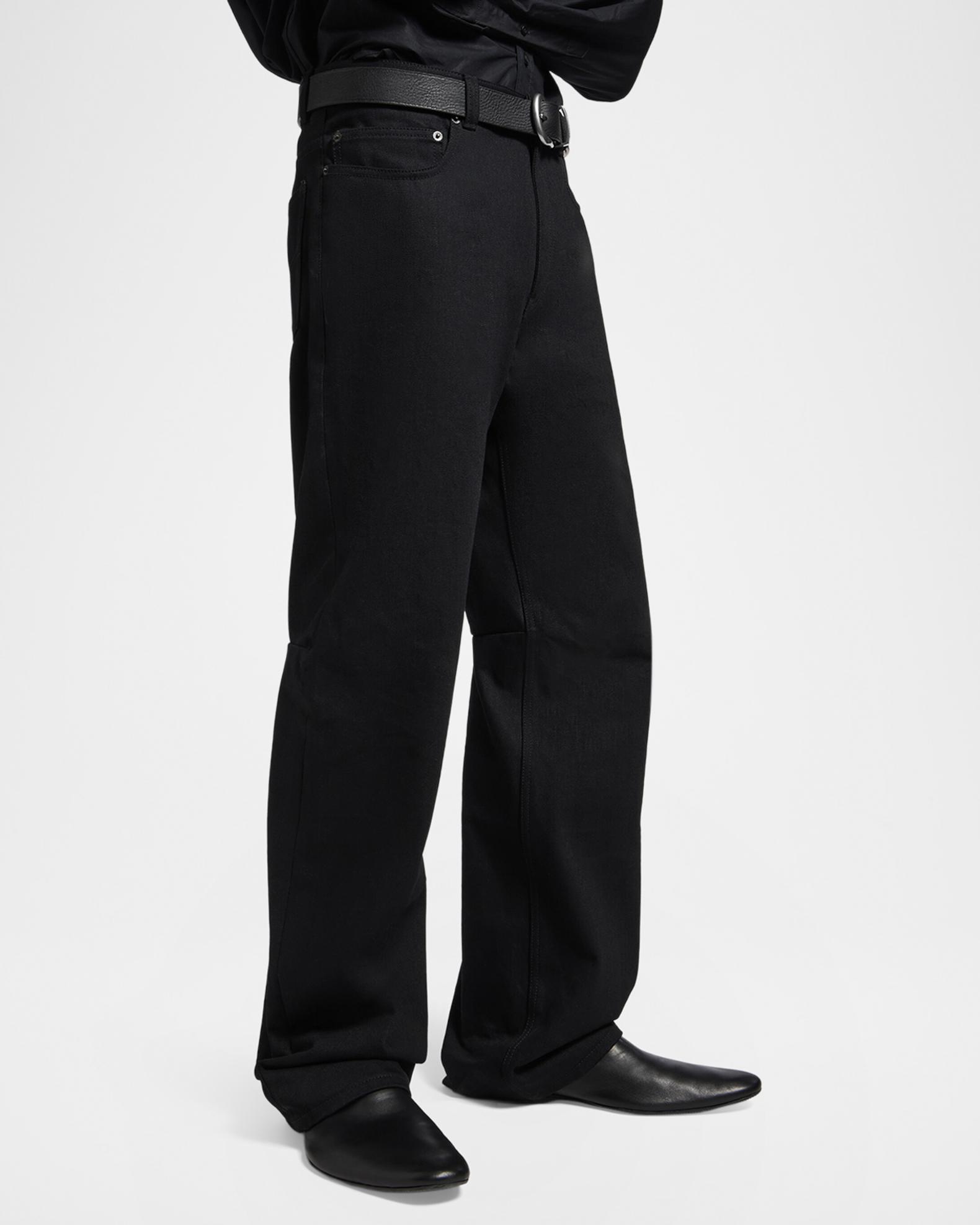 Balenciaga Men's Black Denim Wide-Leg Jeans | Neiman Marcus