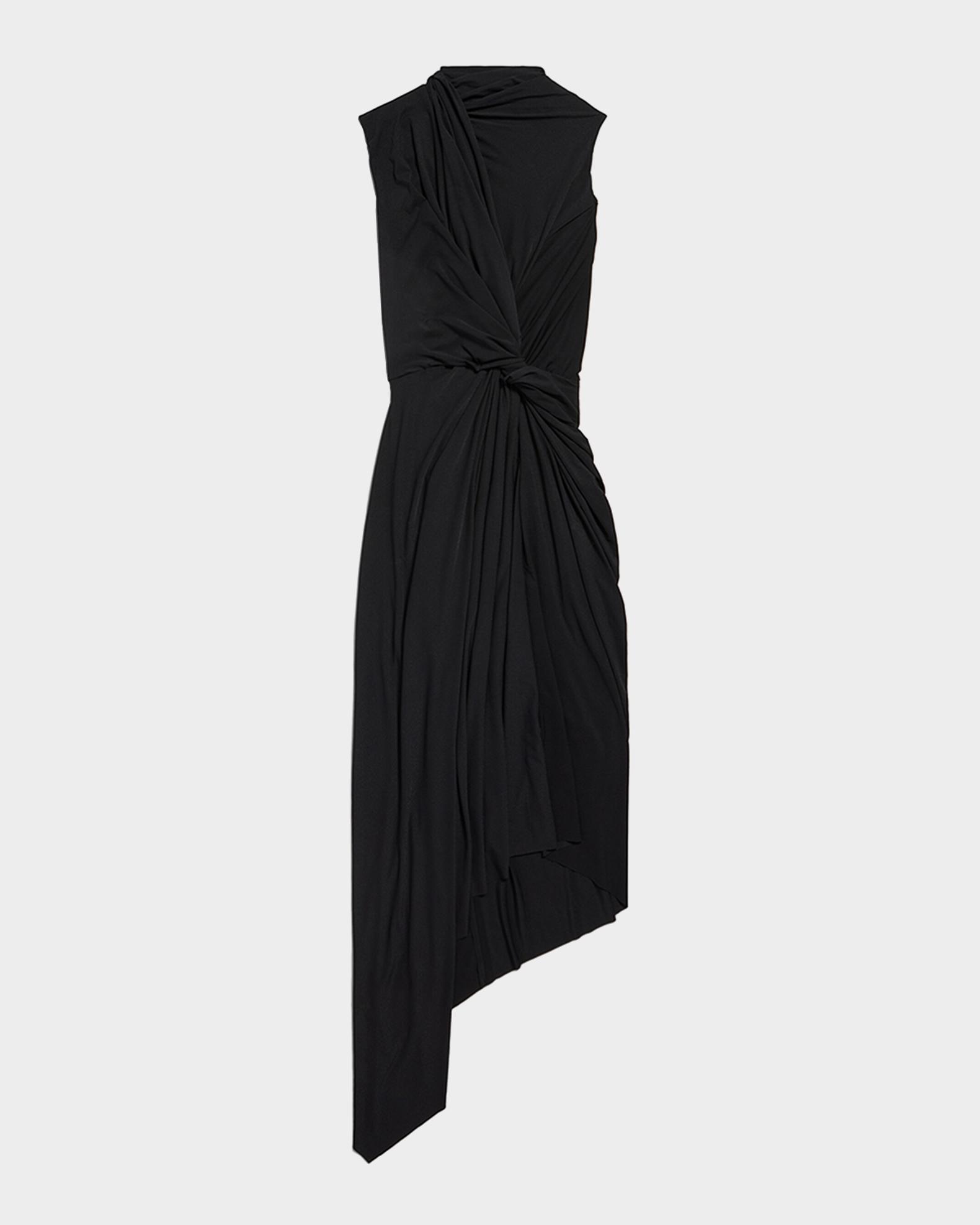 balenciaga midi dress Balenciaga Sleeveless Folded V-Back Midi Dress