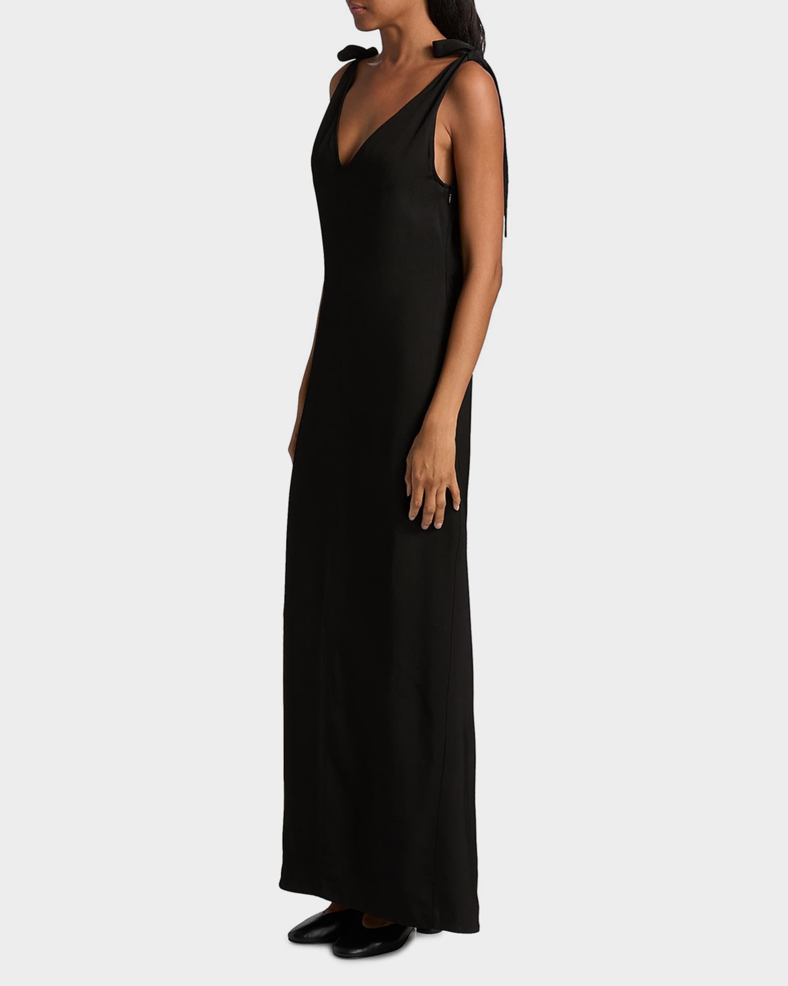 chinese dress ladies Champagne Draped Back Maxi Dress – Azel Clothing main image 0