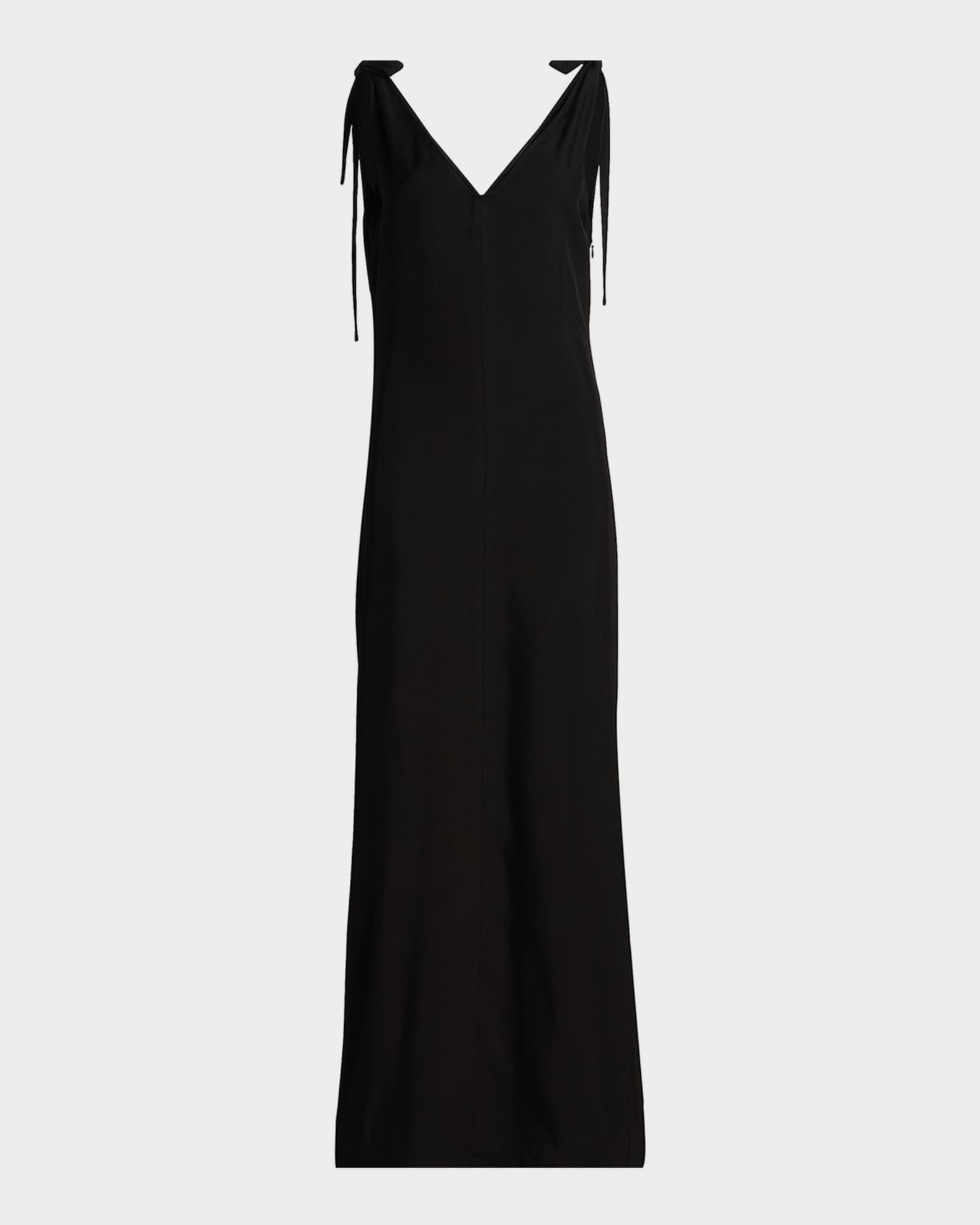 CO's Pleated Slip Dress | Viscose Twill | Black