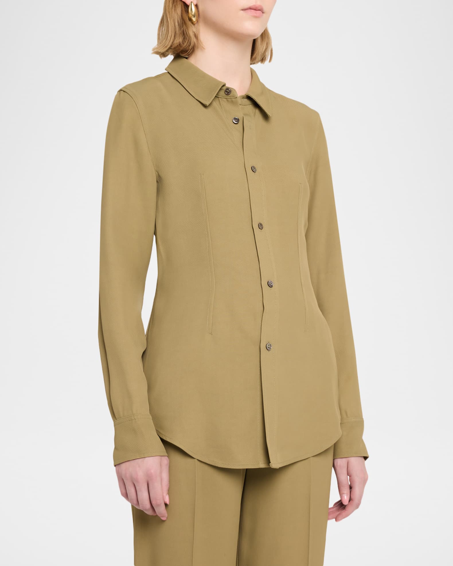 women's fitted button down dress shirts Oxford Shirt
