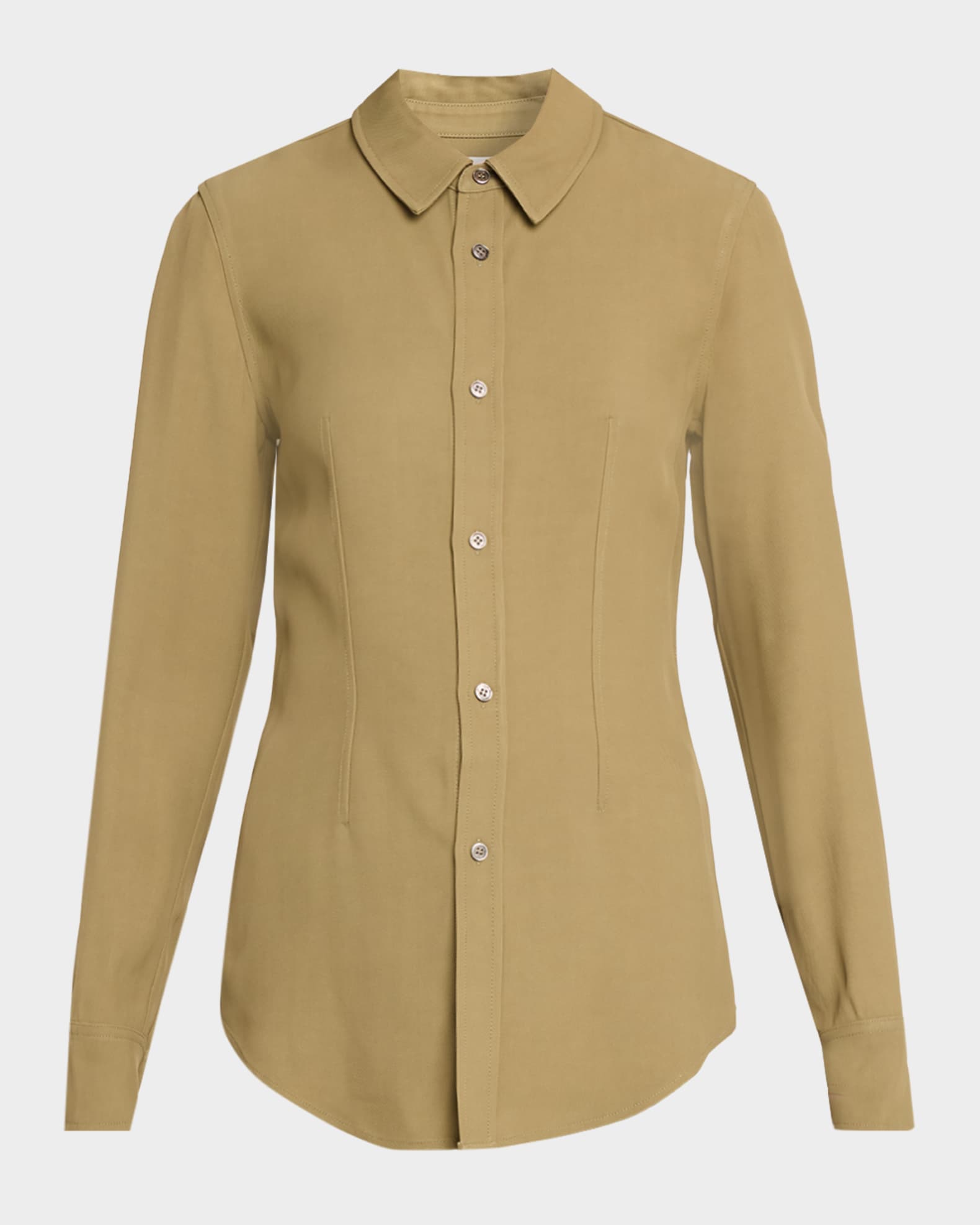 CO's Fitted Collared Shirt | Viscose Twill | Aloe