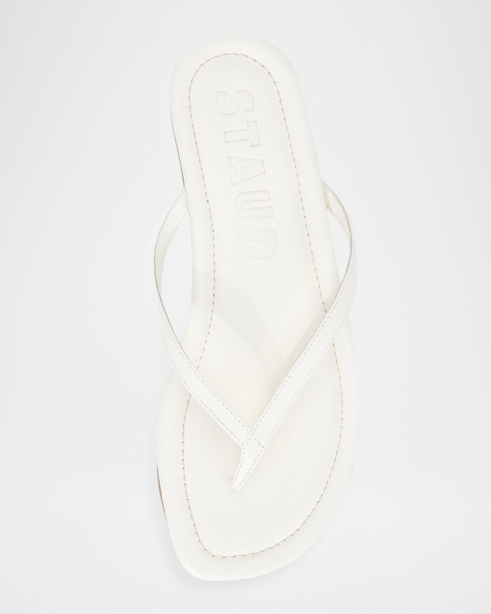 STAUD Freja Leather Thong Sandals | Neiman Marcus
