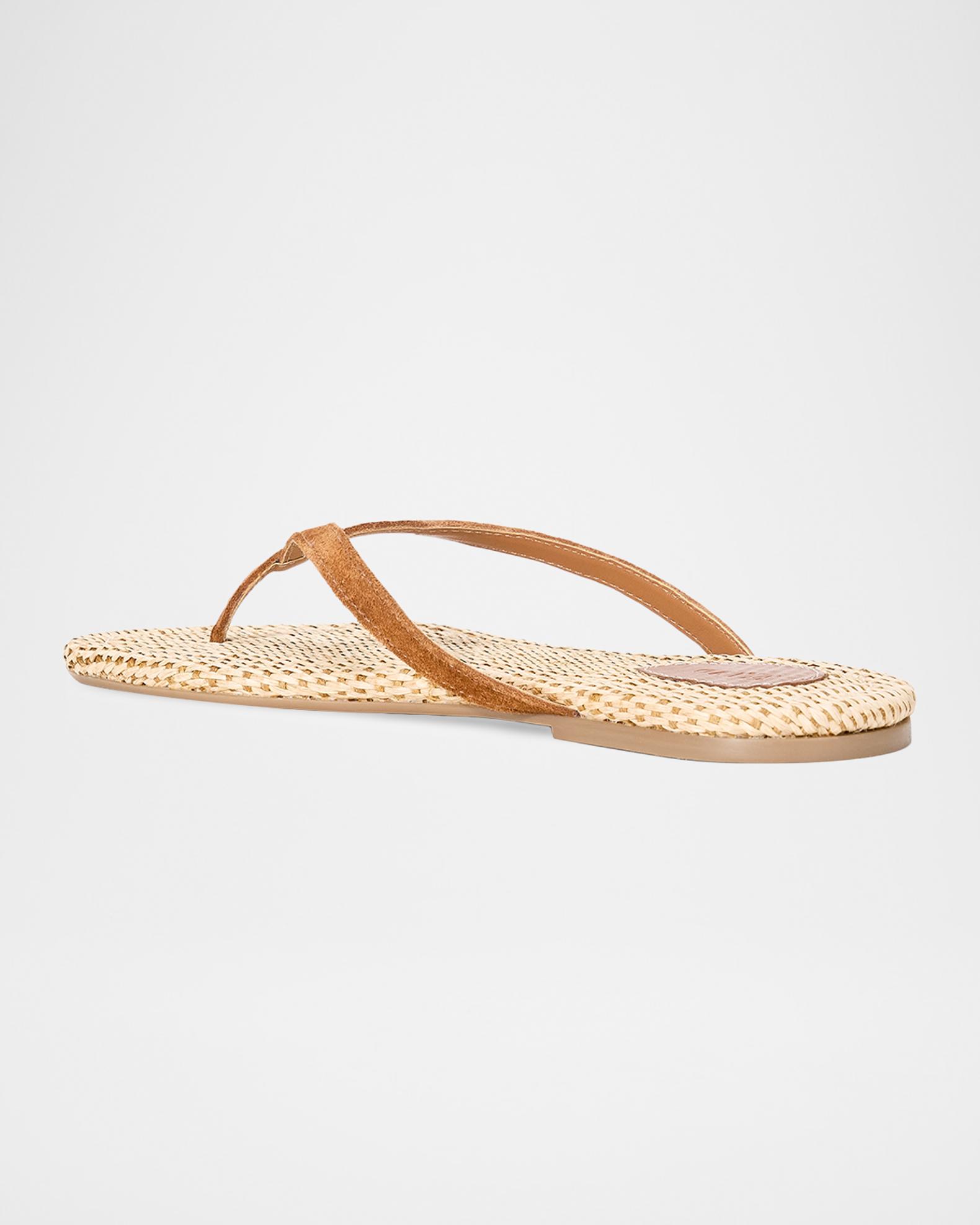 STAUD Freja Suede Thong Sandals | Neiman Marcus