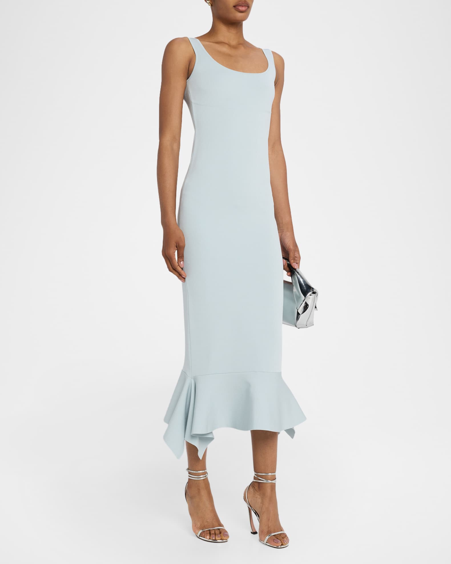roland mouret grey dress Square Neck Peplum Taffeta Gown Grey  Roland Mouret
