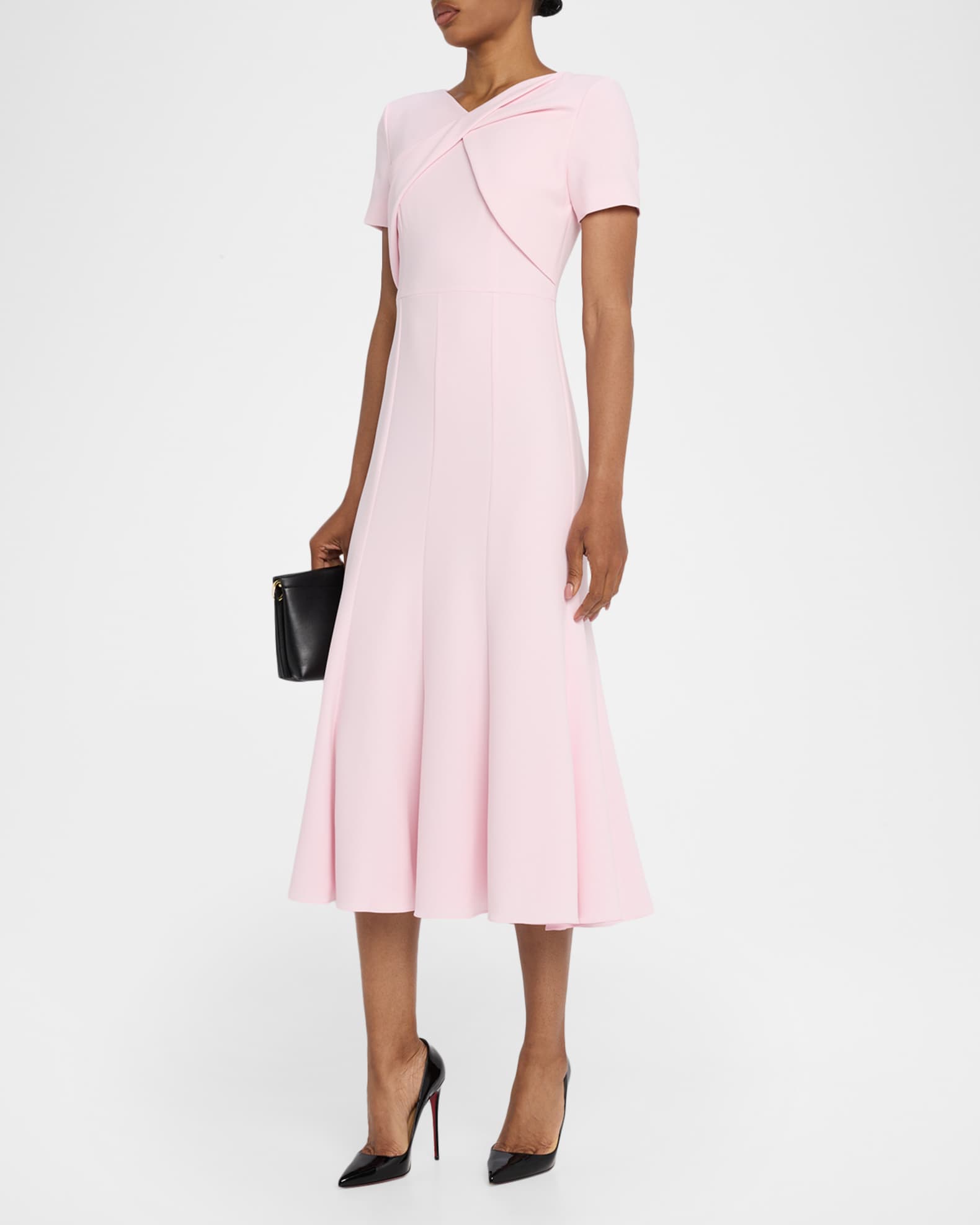 roland mouret dress Blue Midi by Occasion dressing is Roland Mourets signature Roland Mouret Twist Draped Short-Sleeve