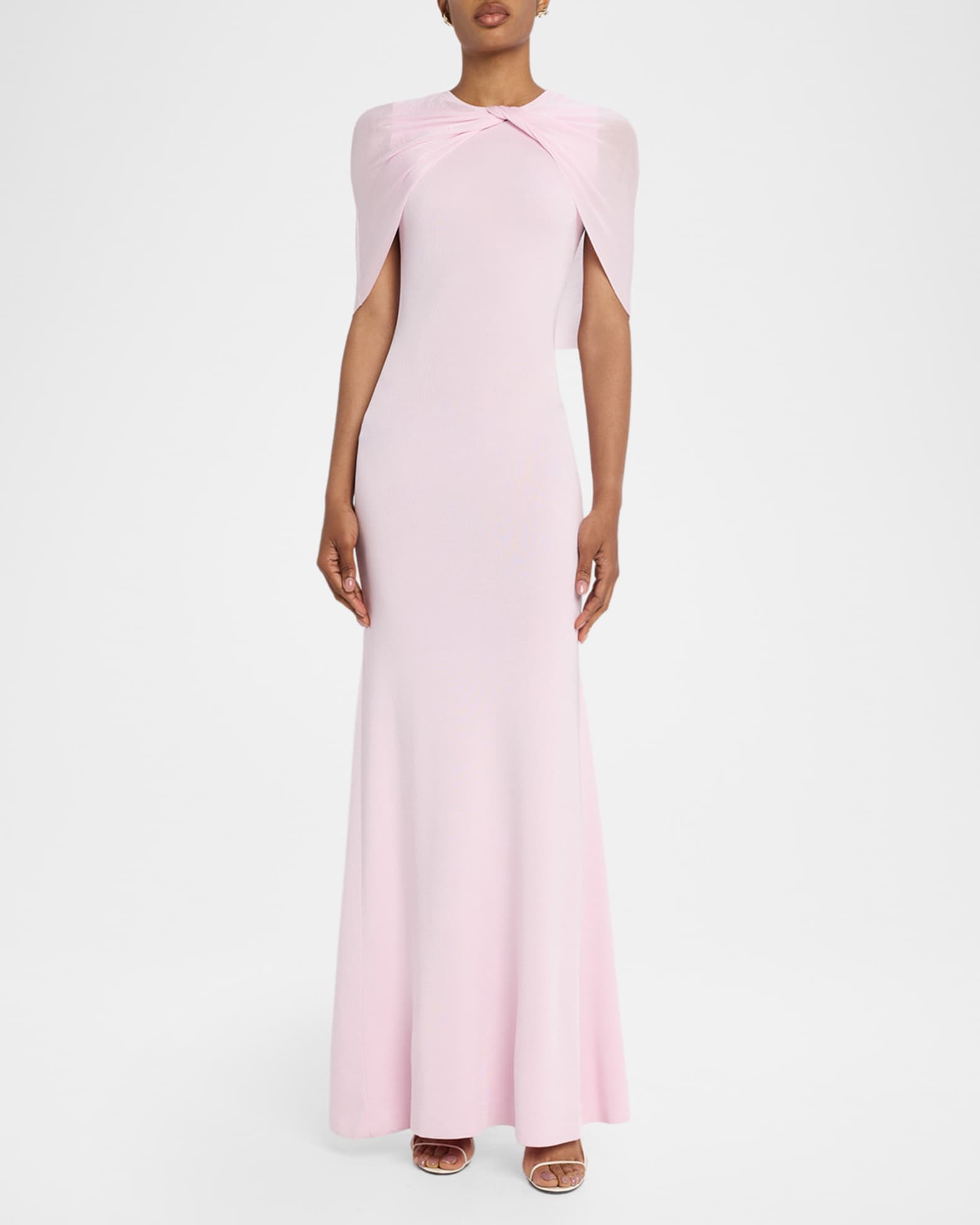 Roland Mouret Twist Draped Shawl Mermaid Gown | Neiman Marcus