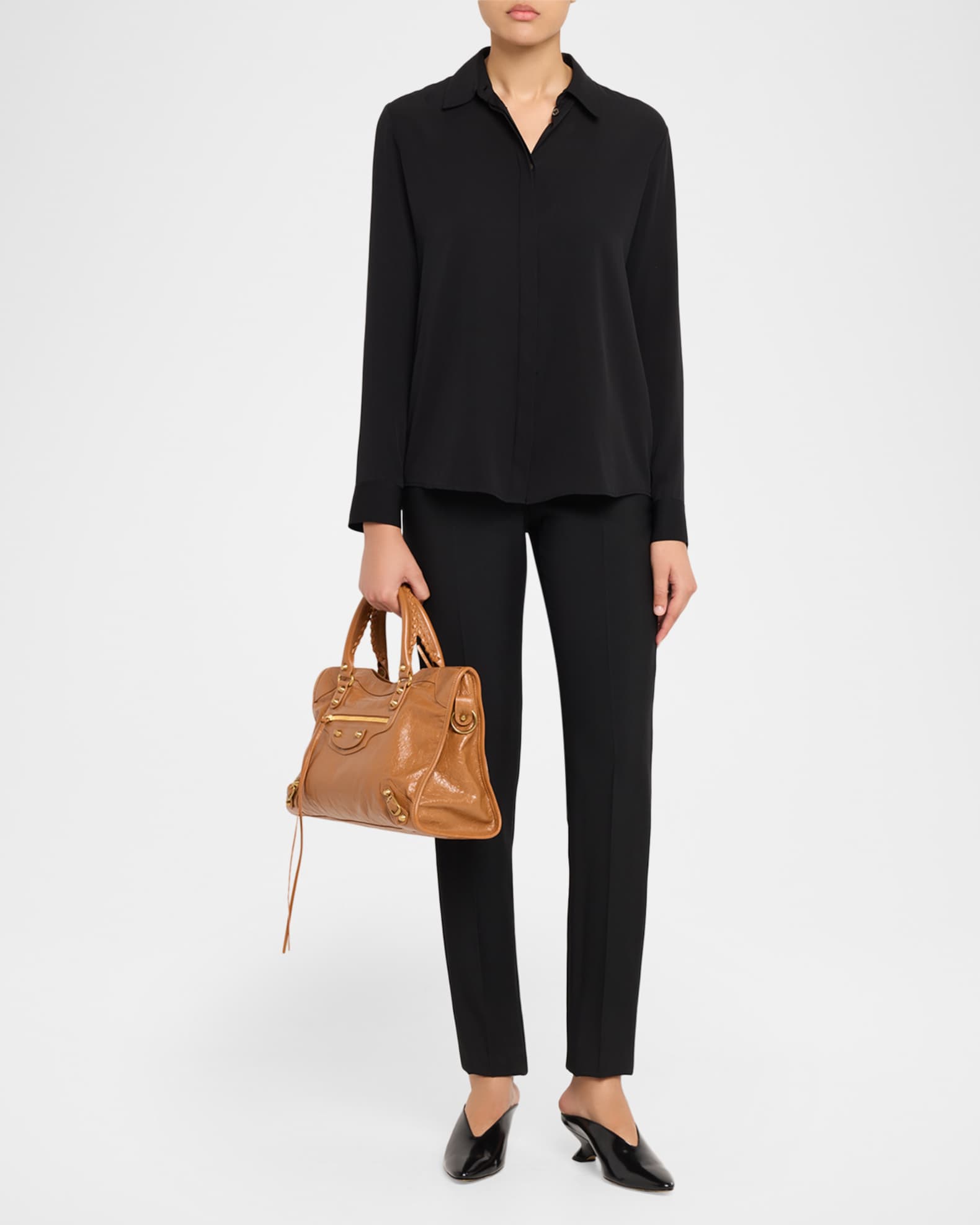 Balenciaga Le City Medium Leather Bag | Neiman Marcus
