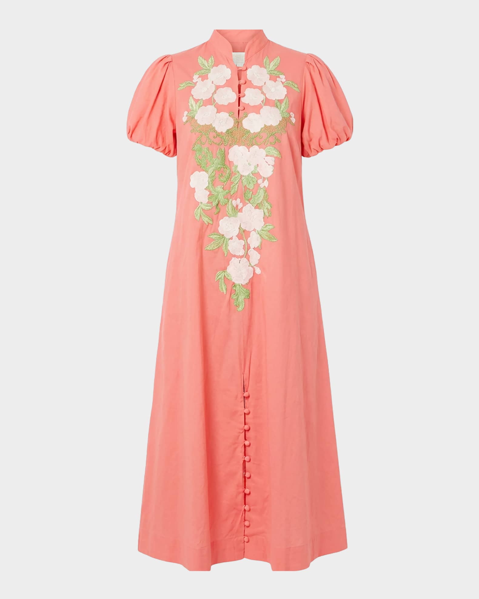 blue embroidered midi dress Tulum Cruise Embroidered Midi Dress L / royal-blue main image 1