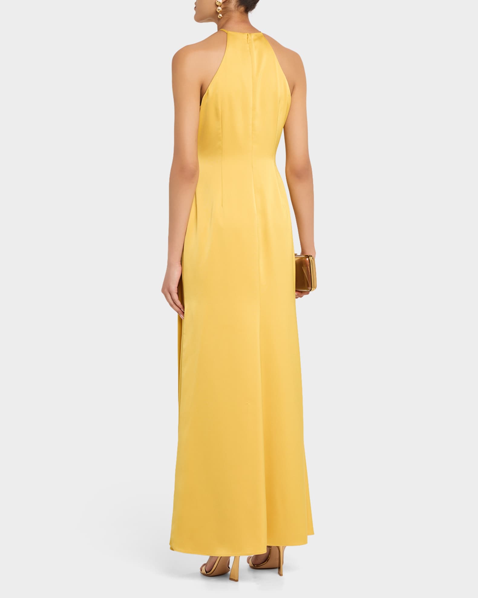 halter maxi dresses for women Lexie Plunge Halter Maxi Dress main image 1