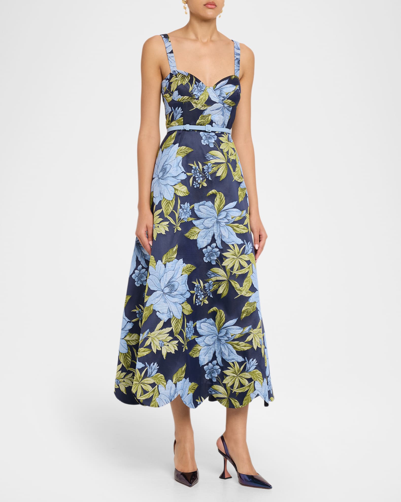 navy blue dress for baby girl Buttercup Yellow A-Line Casual Summer Midi Dress– PromGirl main image 0