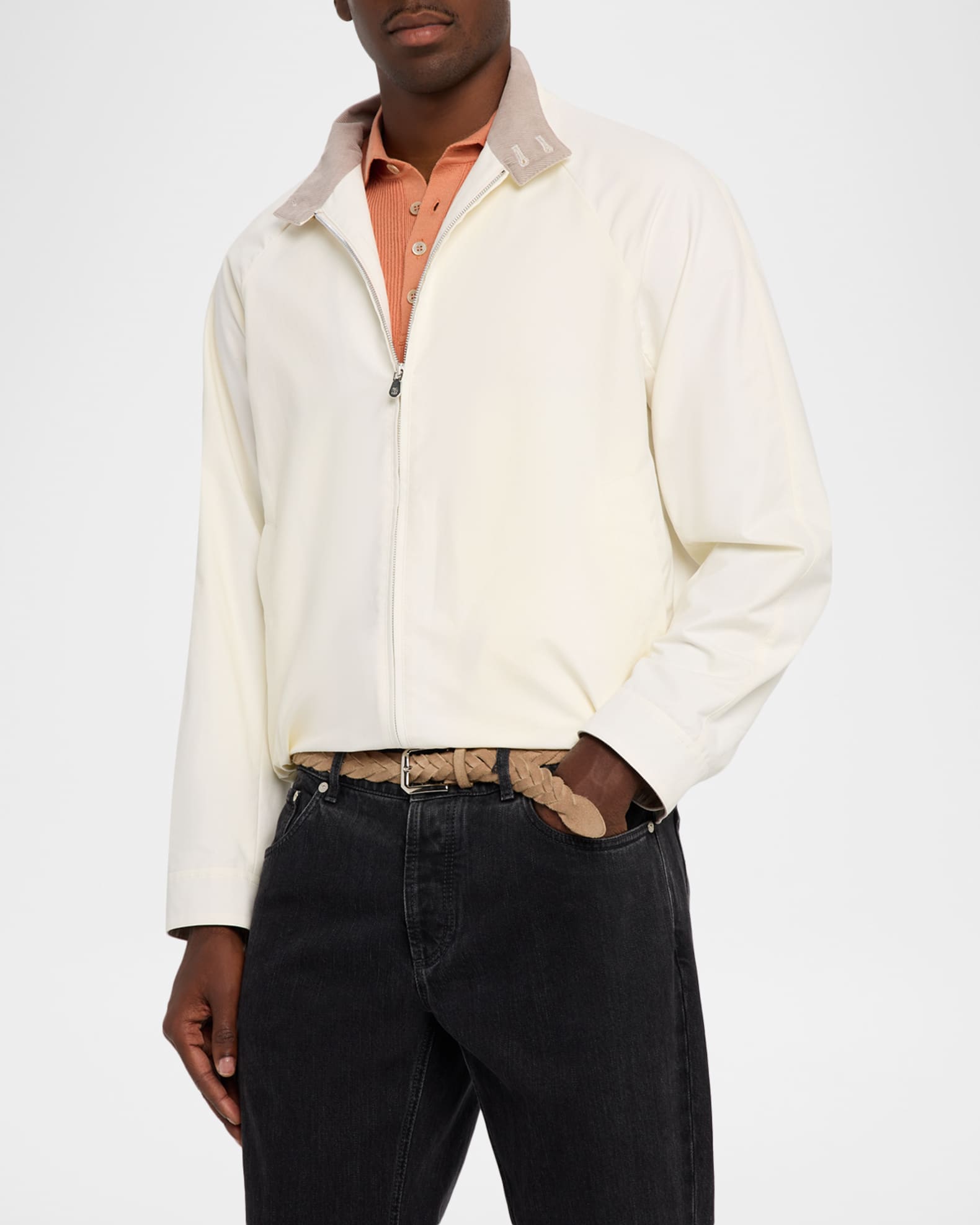 Brunello Cucinelli Men's Water-Resistant Cotton Gabardine Jacket