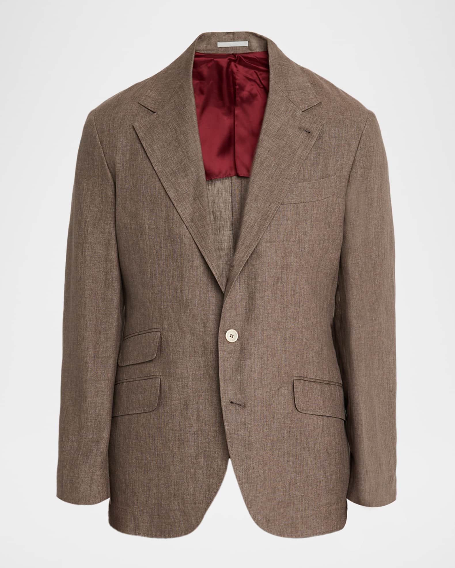 BRUNELLO CUCINELLI テーラードジャケット 48 Brunello Cucinelli Men's Linen Deconstructed Suit Jacket | Neiman