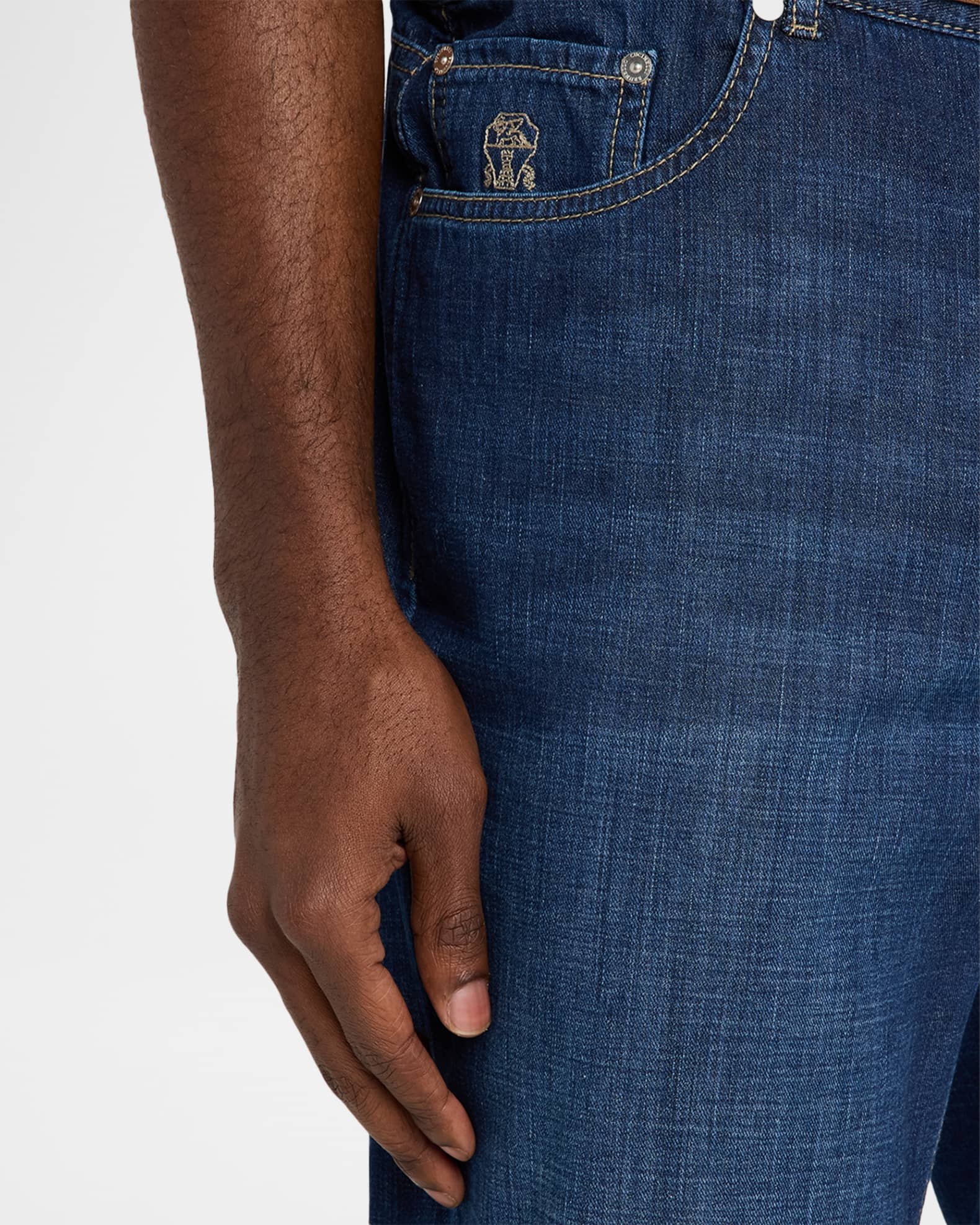 Brunello Cucinelli Men's Denim Classic Fit Five-Pocket Jeans