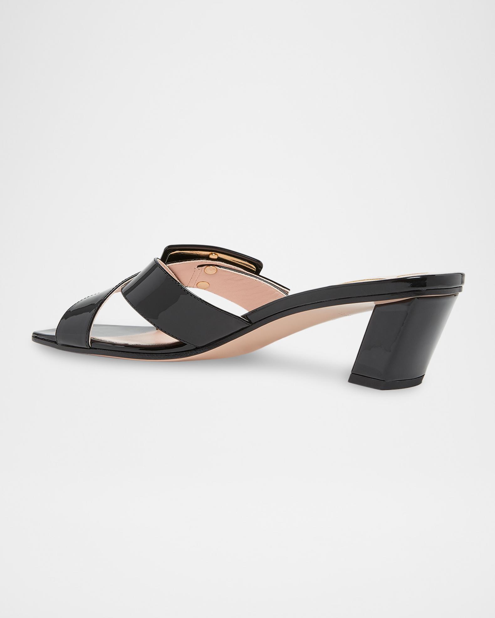 Roger Vivier Belle Vivier Cross-Strap Leather Sandals | Neiman Marcus