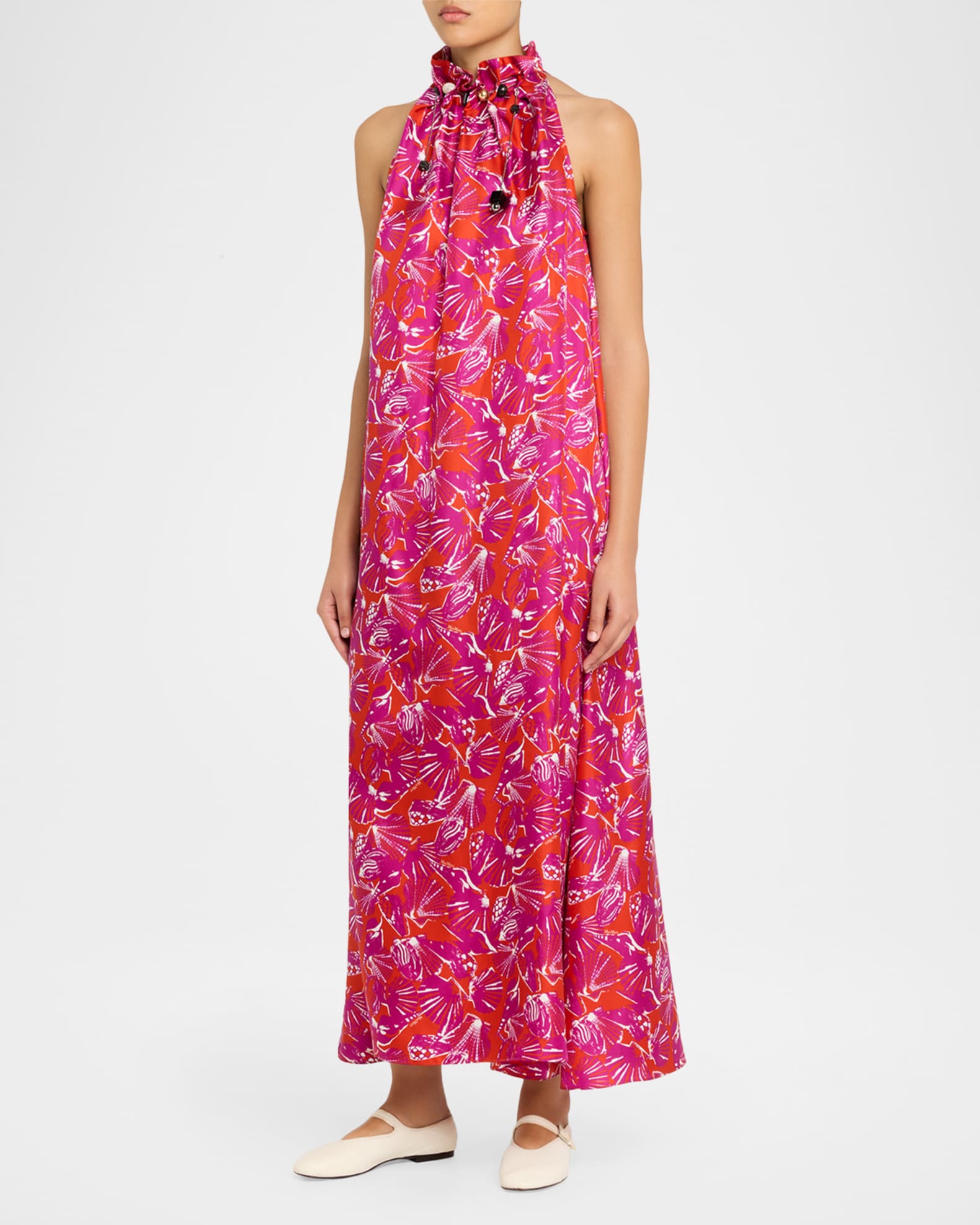 beaded trapeze maxi dress with high neck halter ARRANGE Curve paillette sequin halter neck trapeze maxi dress in lilac