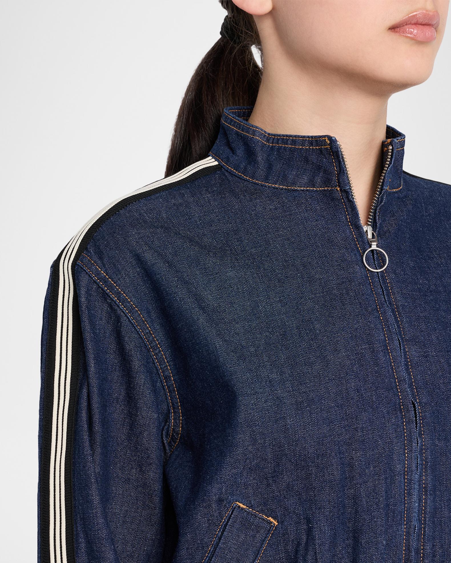 Veronica Beard Gigi Denim Track Jacket | Neiman Marcus