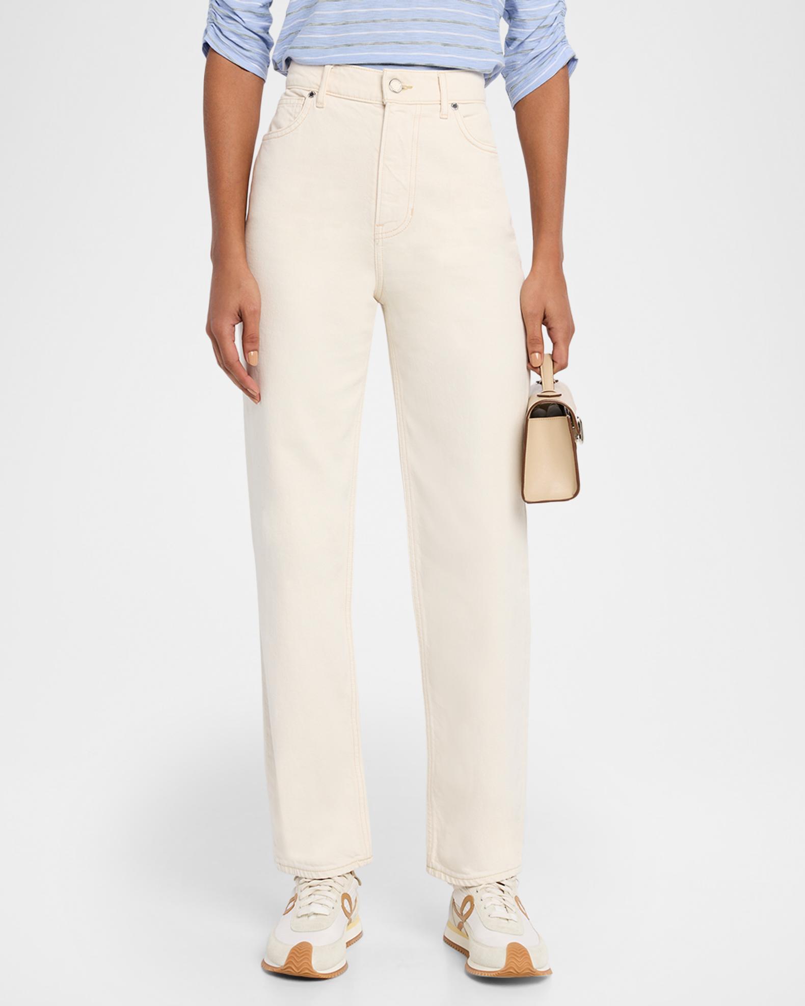 Veronica Beard Leah Mid-Rise Straight Jeans | Neiman Marcus