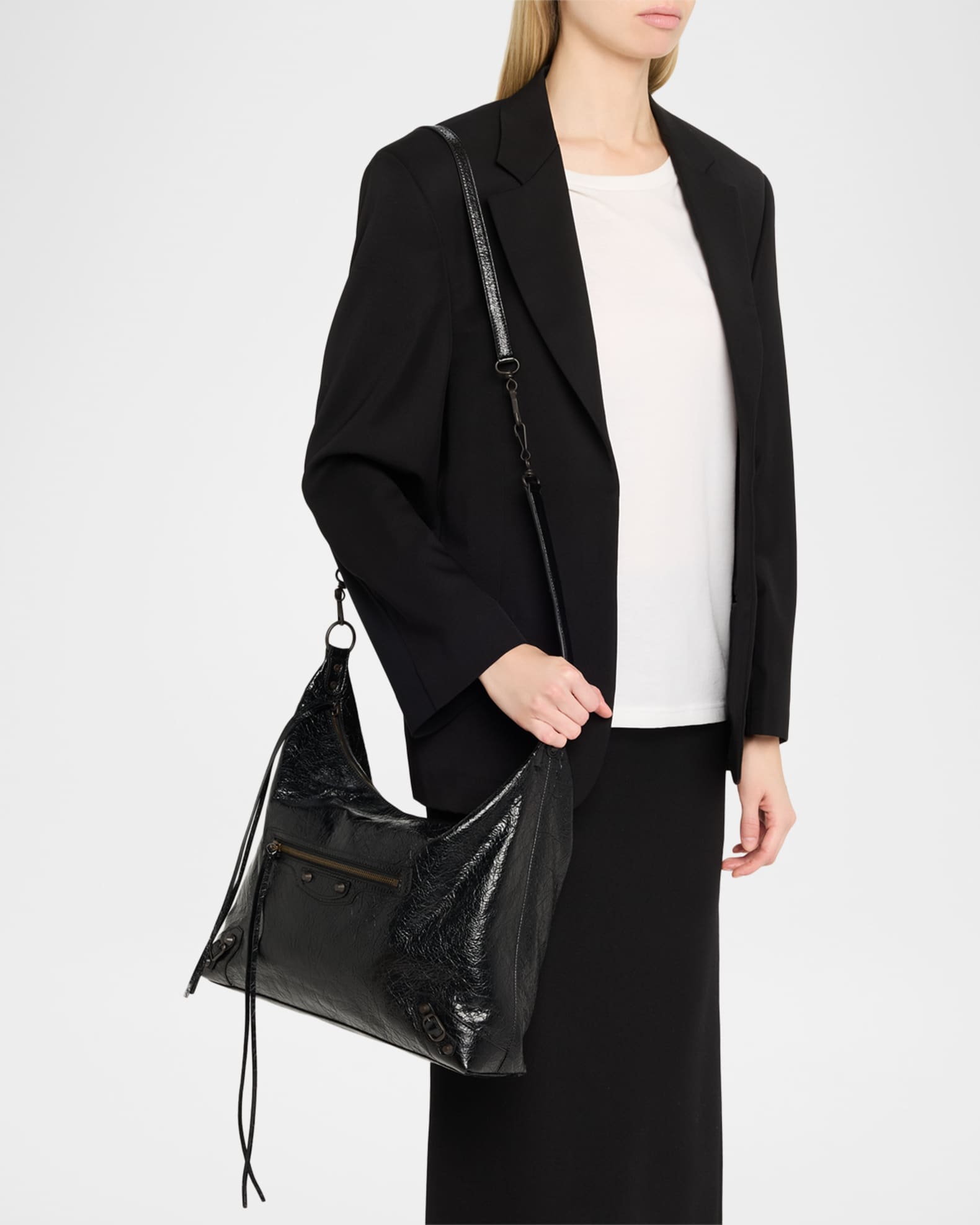 Balenciaga Le City Medium Leather Hobo Bag | Neiman Marcus