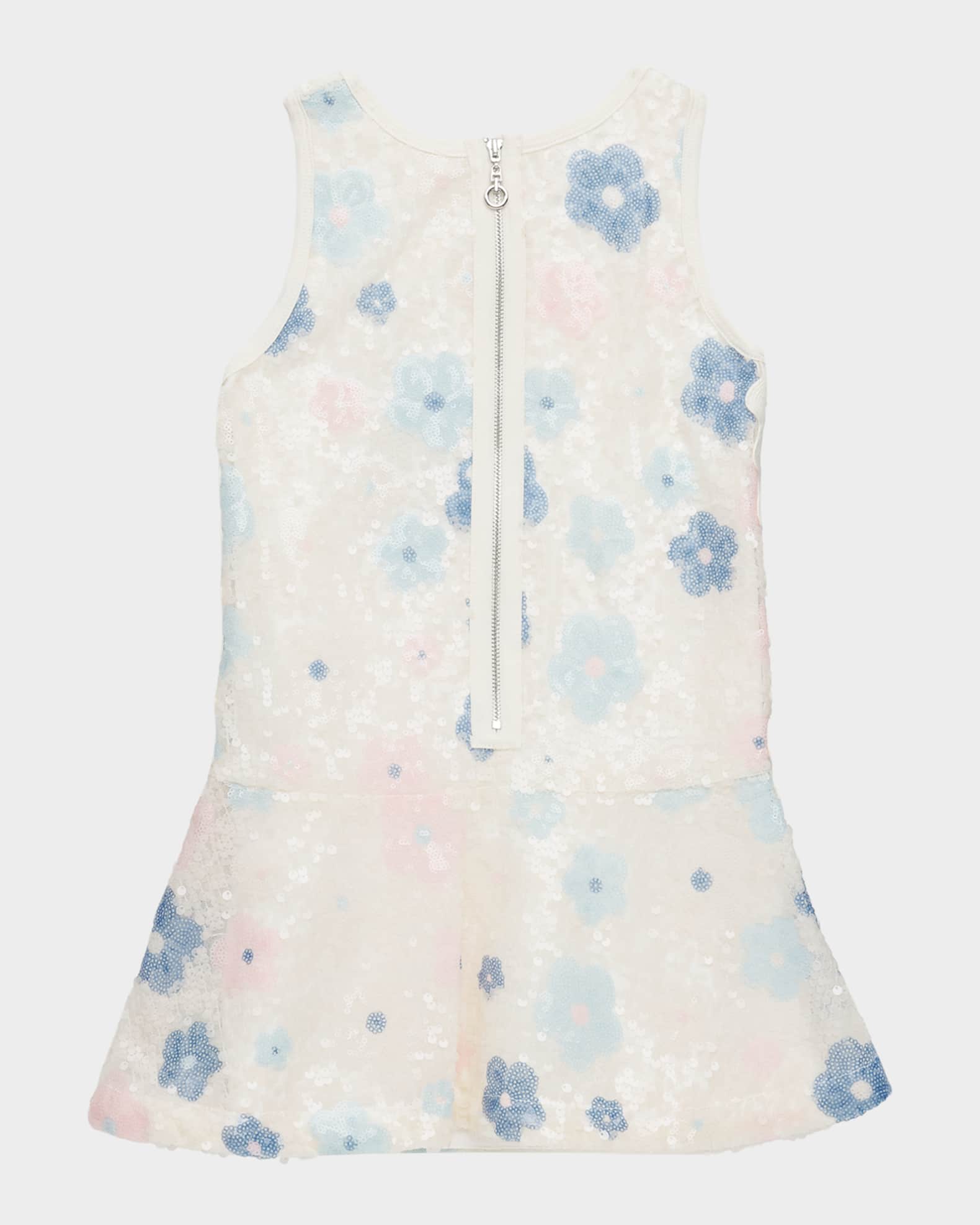 hannah banana sequin dress Hannah Banana Smocked Floral Print Sequin Dress ~ Pink Multi