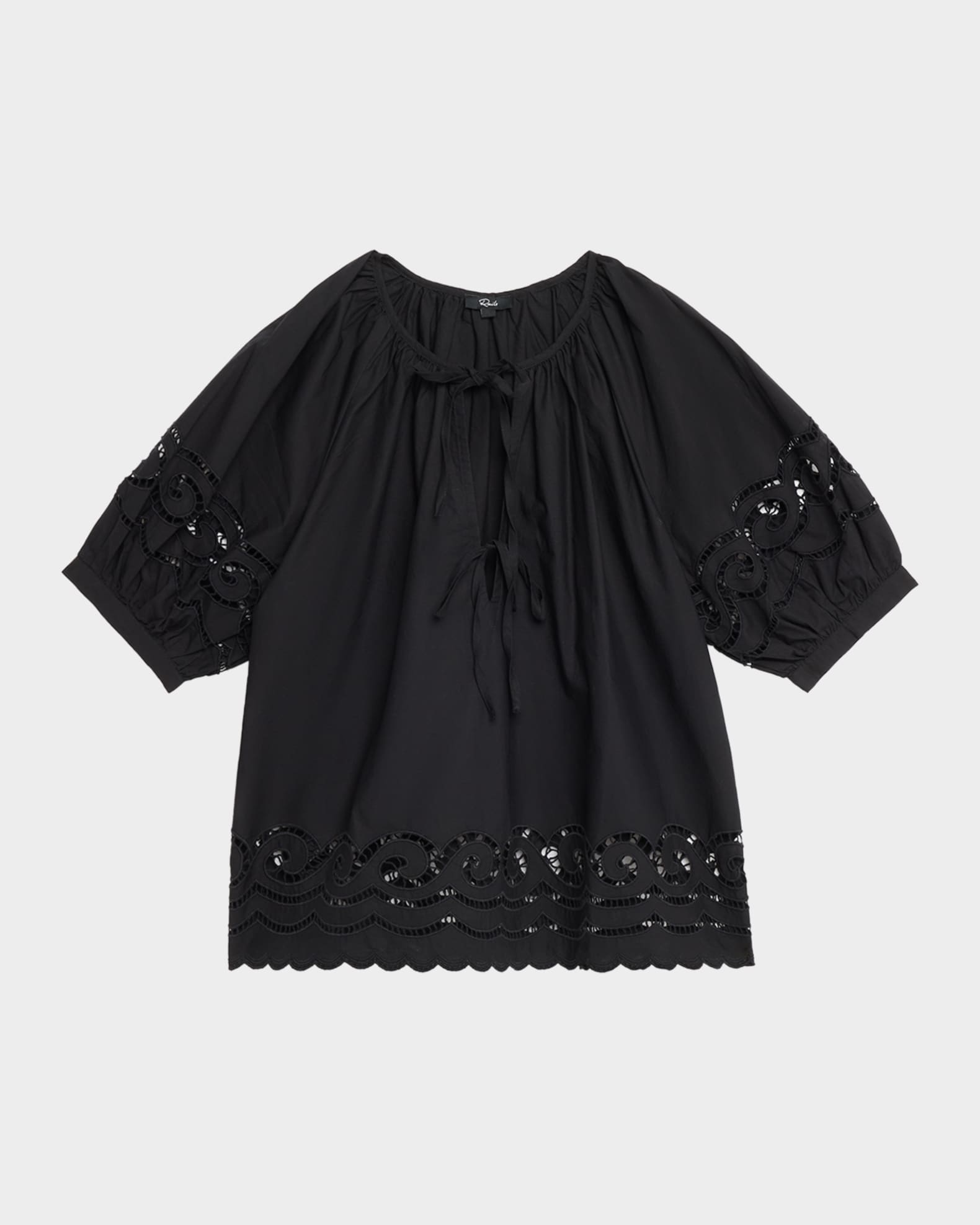 Rails Catalene Embroidered Short-Sleeve Blouse | Neiman Marcus