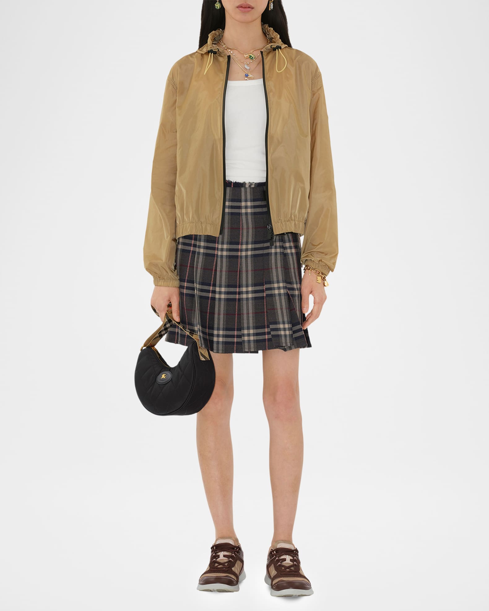Burberry Horseshoe Quilted Nylon Crossbody Bag | Neiman Marcus