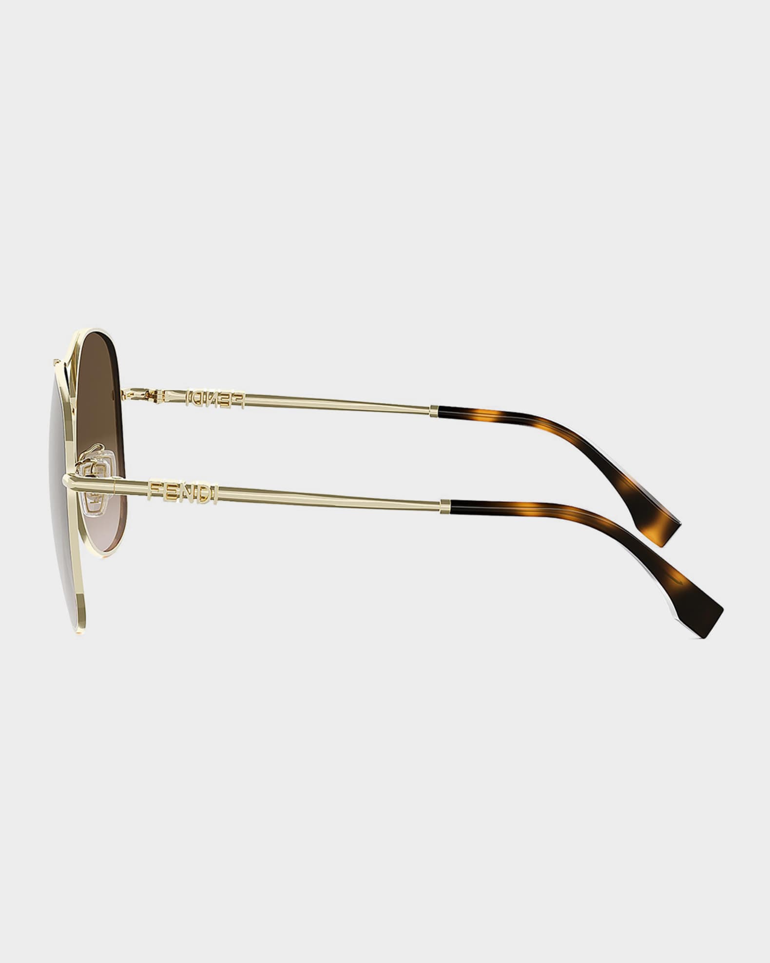 Fendi Fendigraphy 61mm Metal Aviator Sunglasses | Neiman Marcus