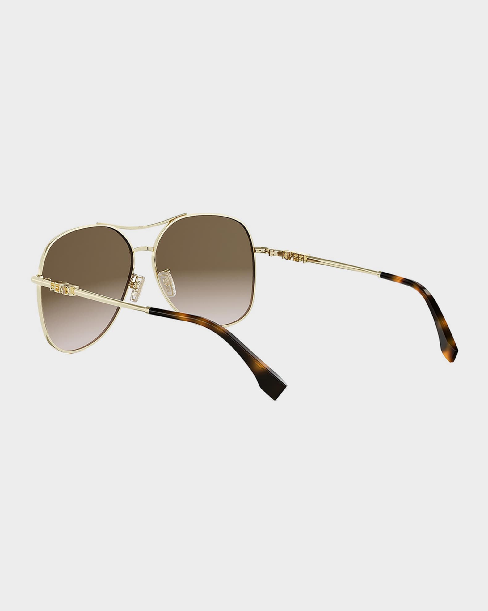 Fendi Fendigraphy 61mm Metal Aviator Sunglasses | Neiman Marcus