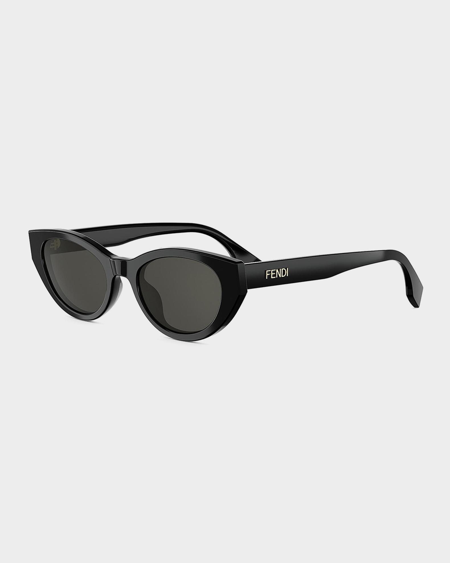 Fendi Lettering 51mm Acetate Cat-Eye Sunglasses | Neiman Marcus