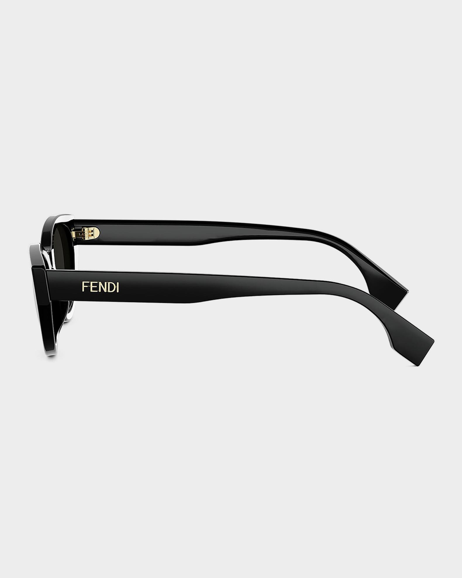 Fendi Lettering 51mm Acetate Cat-Eye Sunglasses | Neiman Marcus