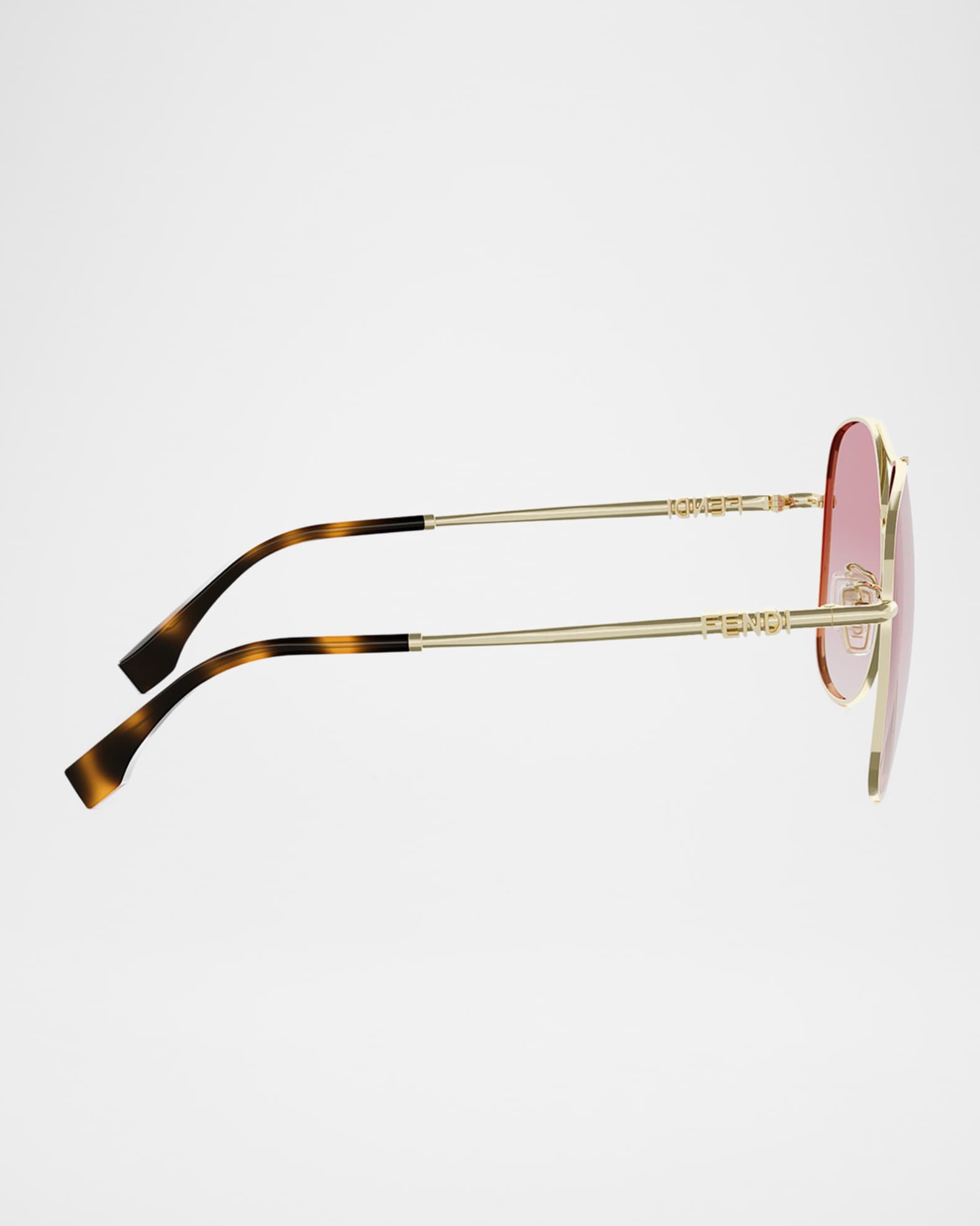 Fendi Fendigraphy 61mm Metal Aviator Sunglasses | Neiman Marcus