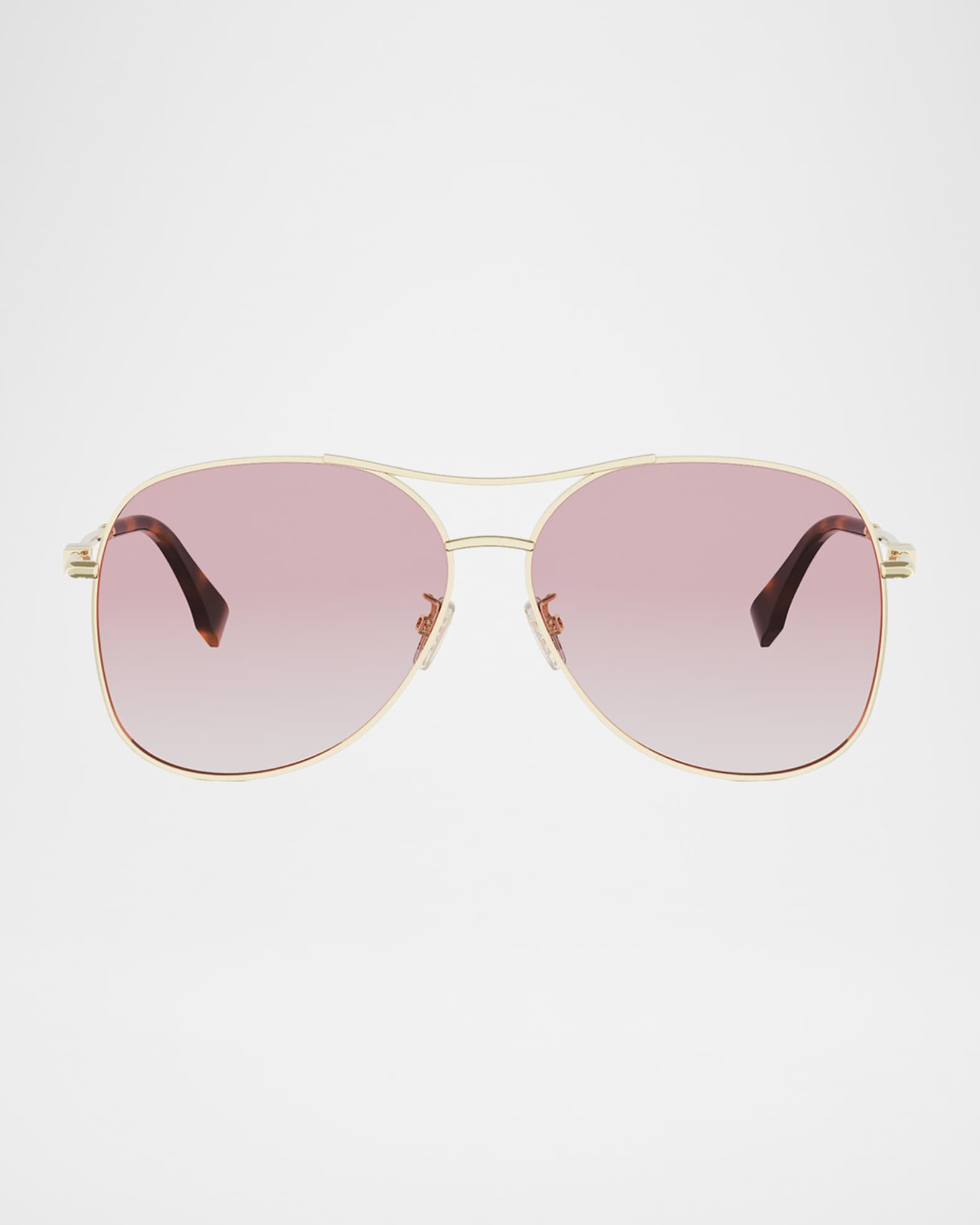 Fendi Fendigraphy 61mm Metal Aviator Sunglasses | Neiman Marcus