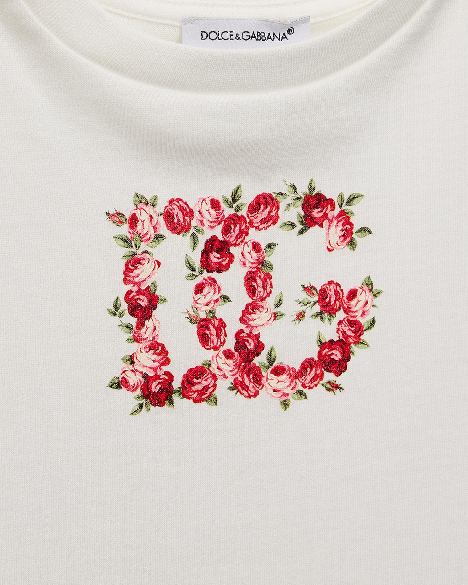 Dolce&Gabbana Girl's Floral DG Logo Cotton T-Shirt, Size 2-6 | Neiman ...