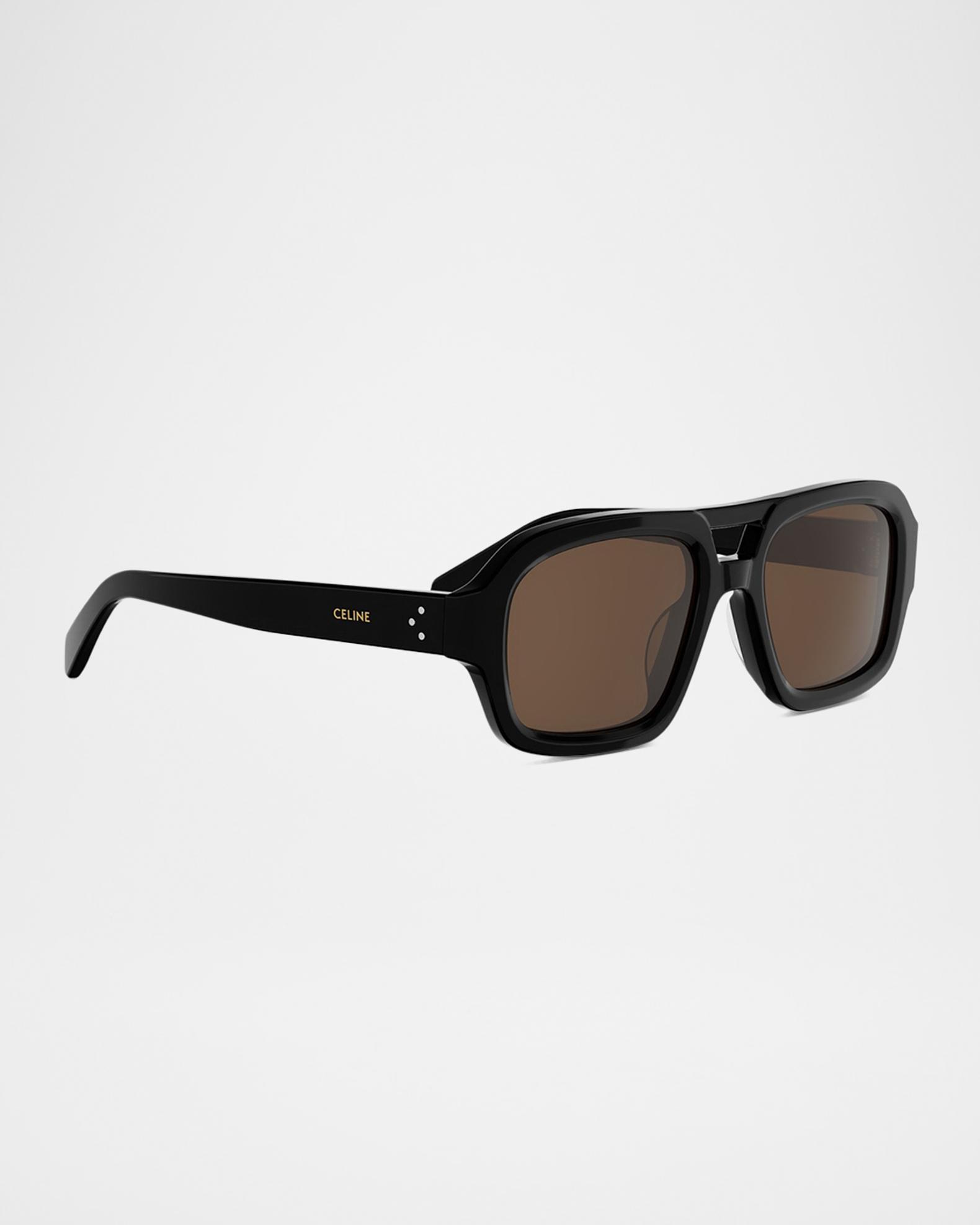 CELINE Men's 3 Dots Acetate Aviator Sunglasses | Neiman Marcus