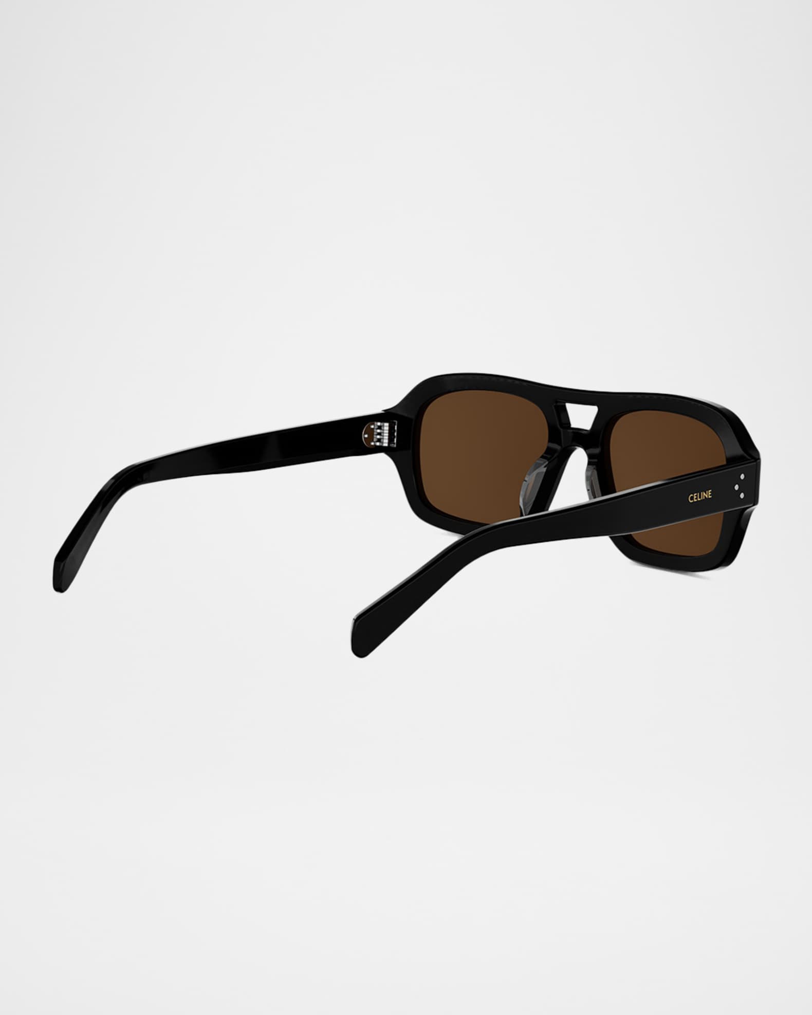 Celine Men's 3 Dots Acetate Aviator Sunglasses | Neiman Marcus