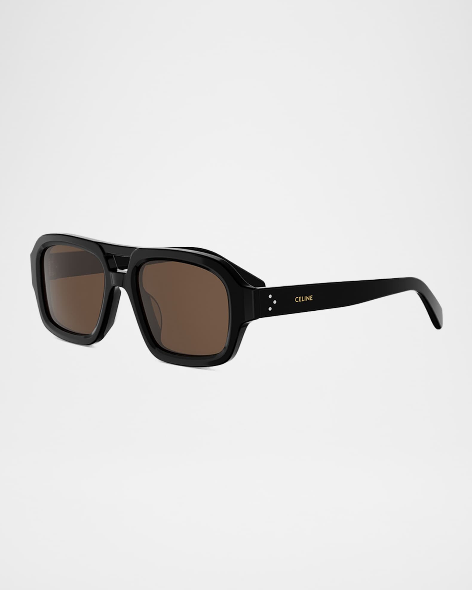 Celine Men's 3 Dots Acetate Aviator Sunglasses | Neiman Marcus