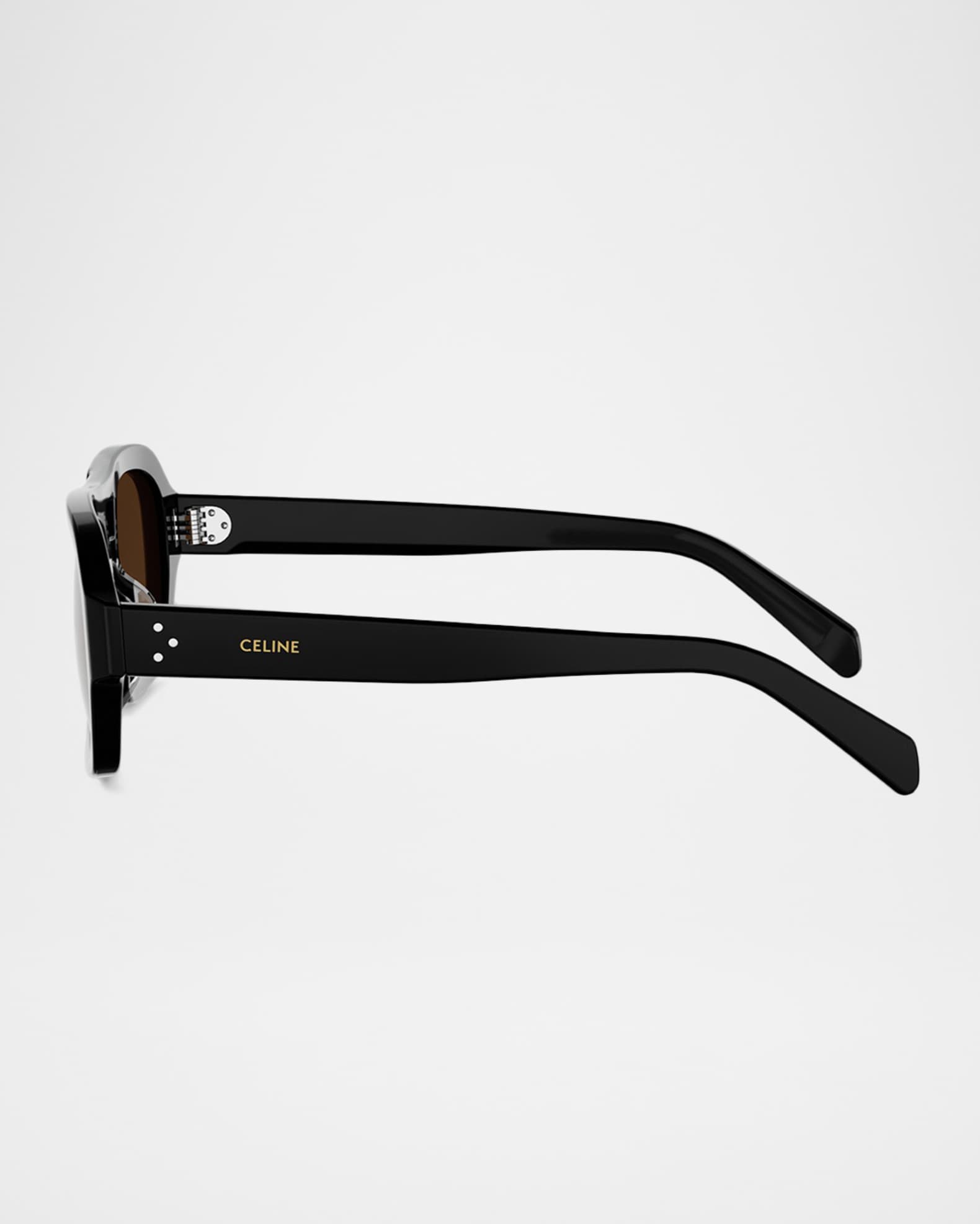 Celine Men's 3 Dots Acetate Aviator Sunglasses | Neiman Marcus