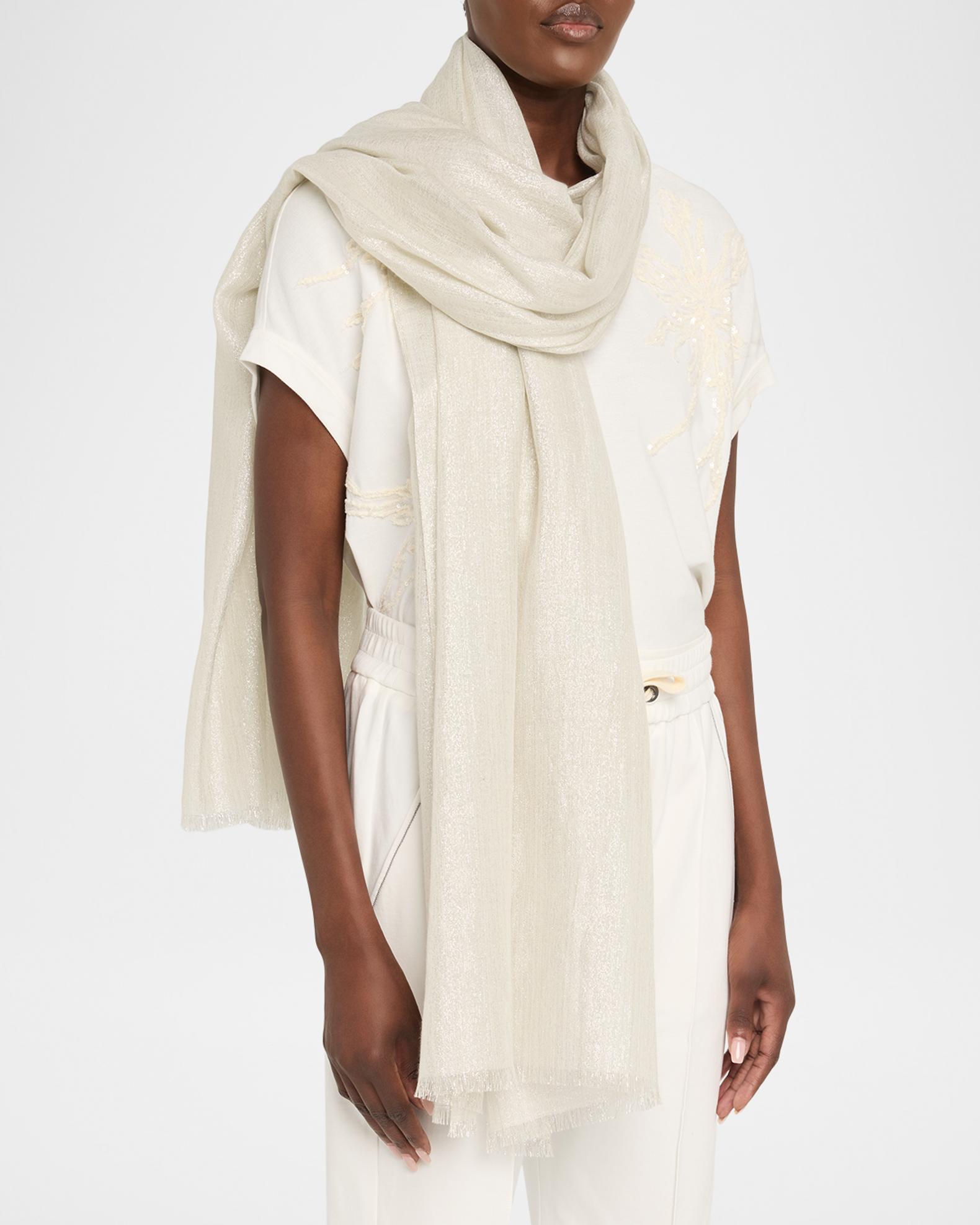 Brunello Cucinelli Sparkling Cashmere & Silk Scarf | Neiman Marcus