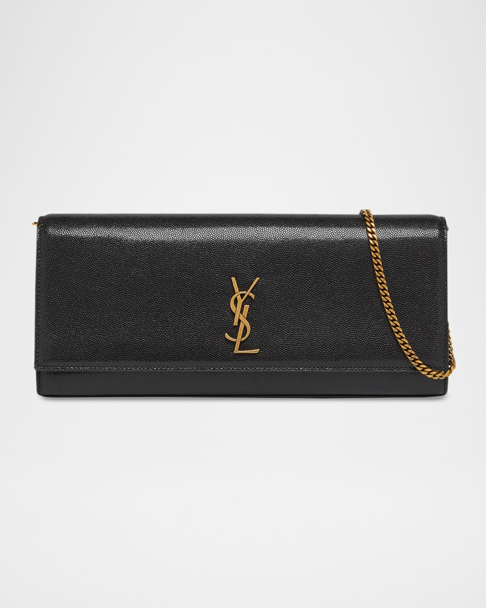 バッグ  Yves Saint Laurent Clutch Bag Saint Laurent Kate YSL Pebbled Leather Clutch Bag | Neiman Marcus
