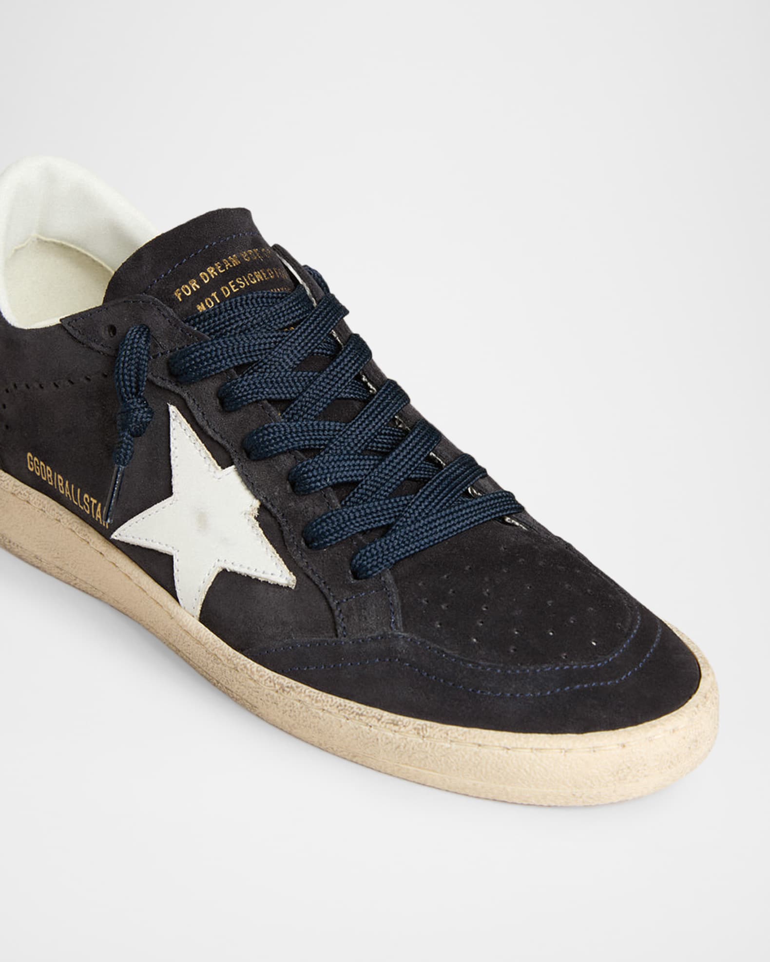 Golden Goose Ball Star Mixed Leather Low-Top Sneakers | Neiman Marcus