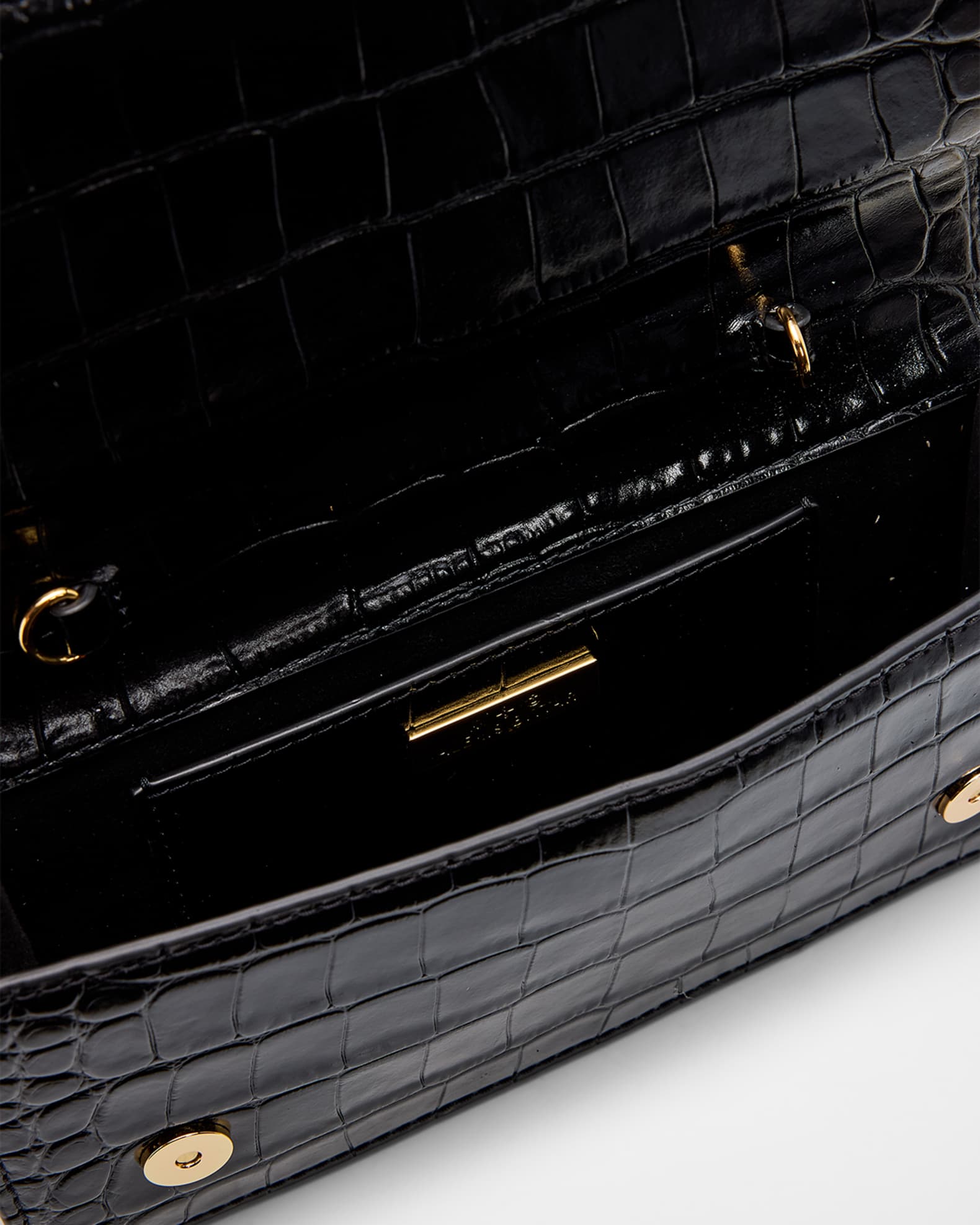 Alexis Bittar Lioness Croc-Embossed Top-Handle Bag | Neiman Marcus